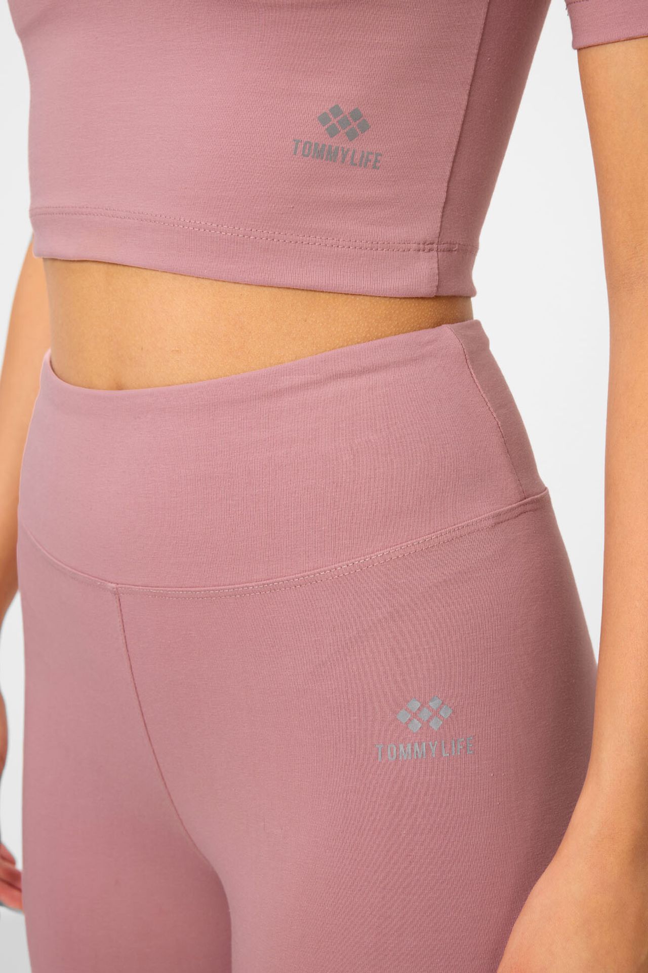 TOMMY Cotton Elastane Capri T-Shirt and Leggings Set 3