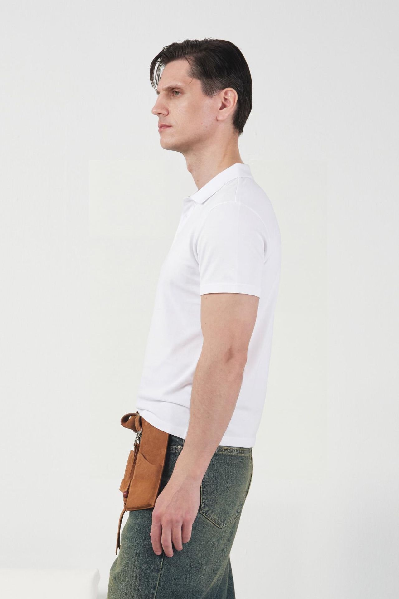 GIESTO Erkek Slim Fit Bisiklet Yaka Pamuklu Tişört 3