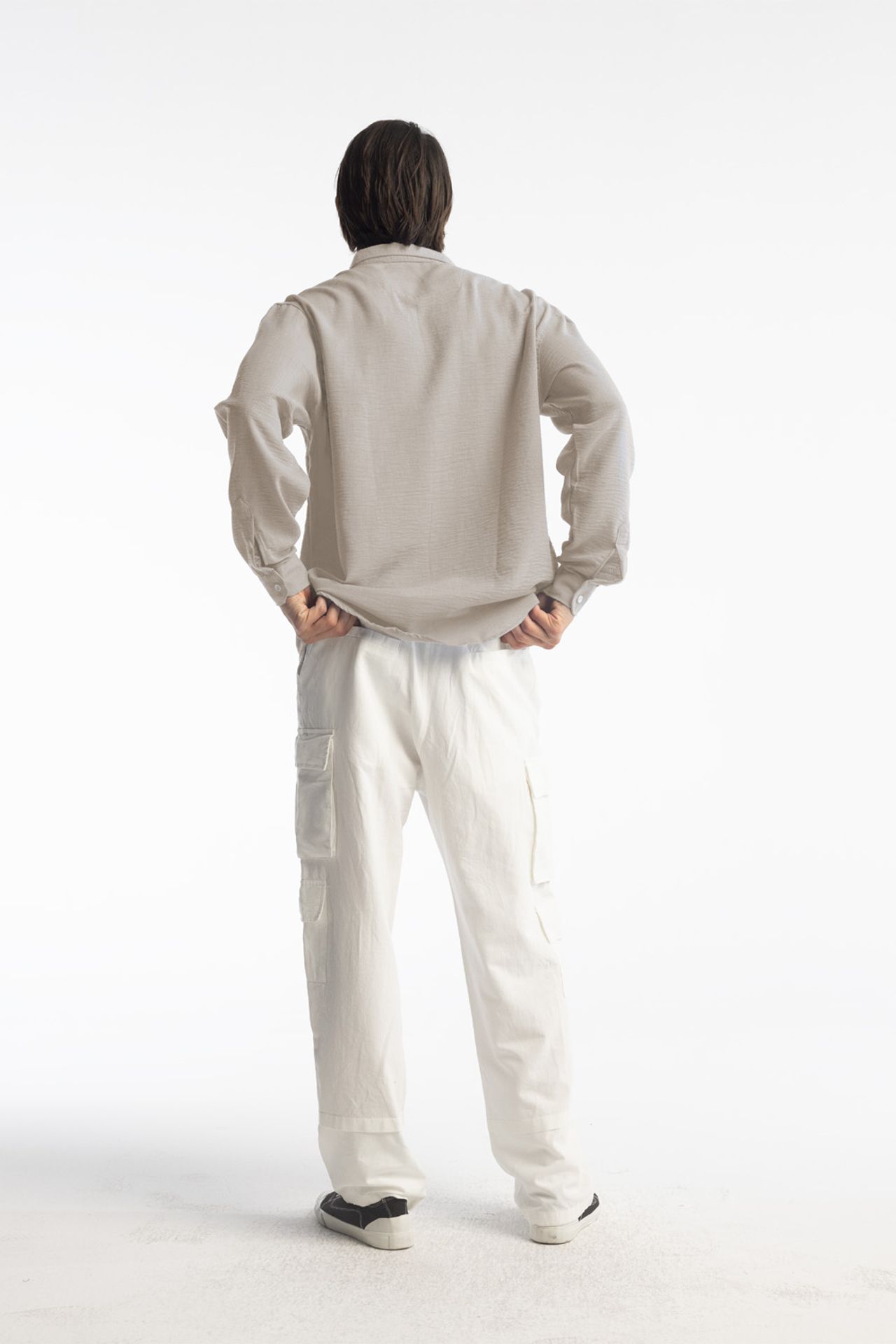 GIESTO Oversized Button-Up Long Sleeve Shirt 5