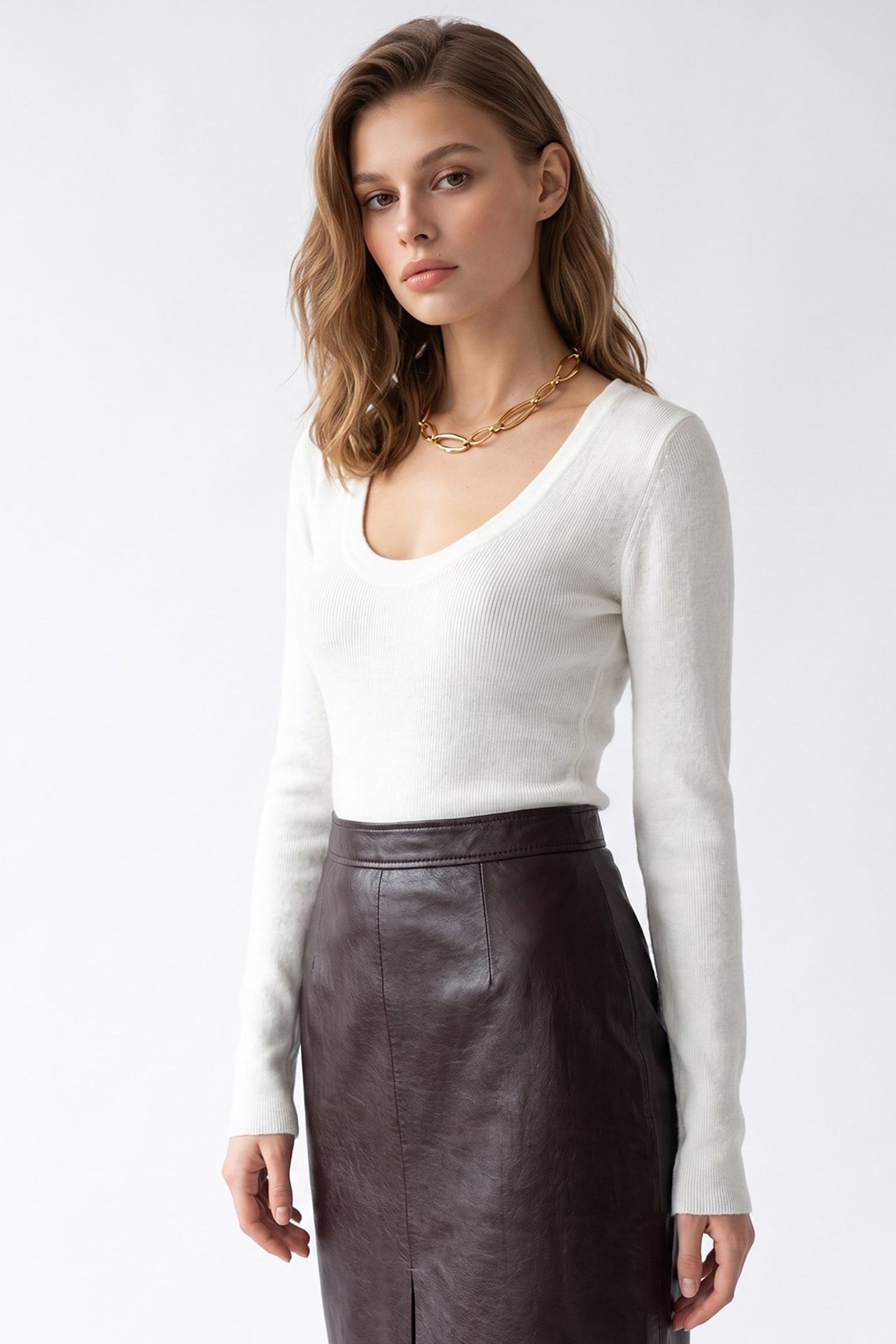 MIXRAY Women’s Viscose Blend Cashmere Sweater