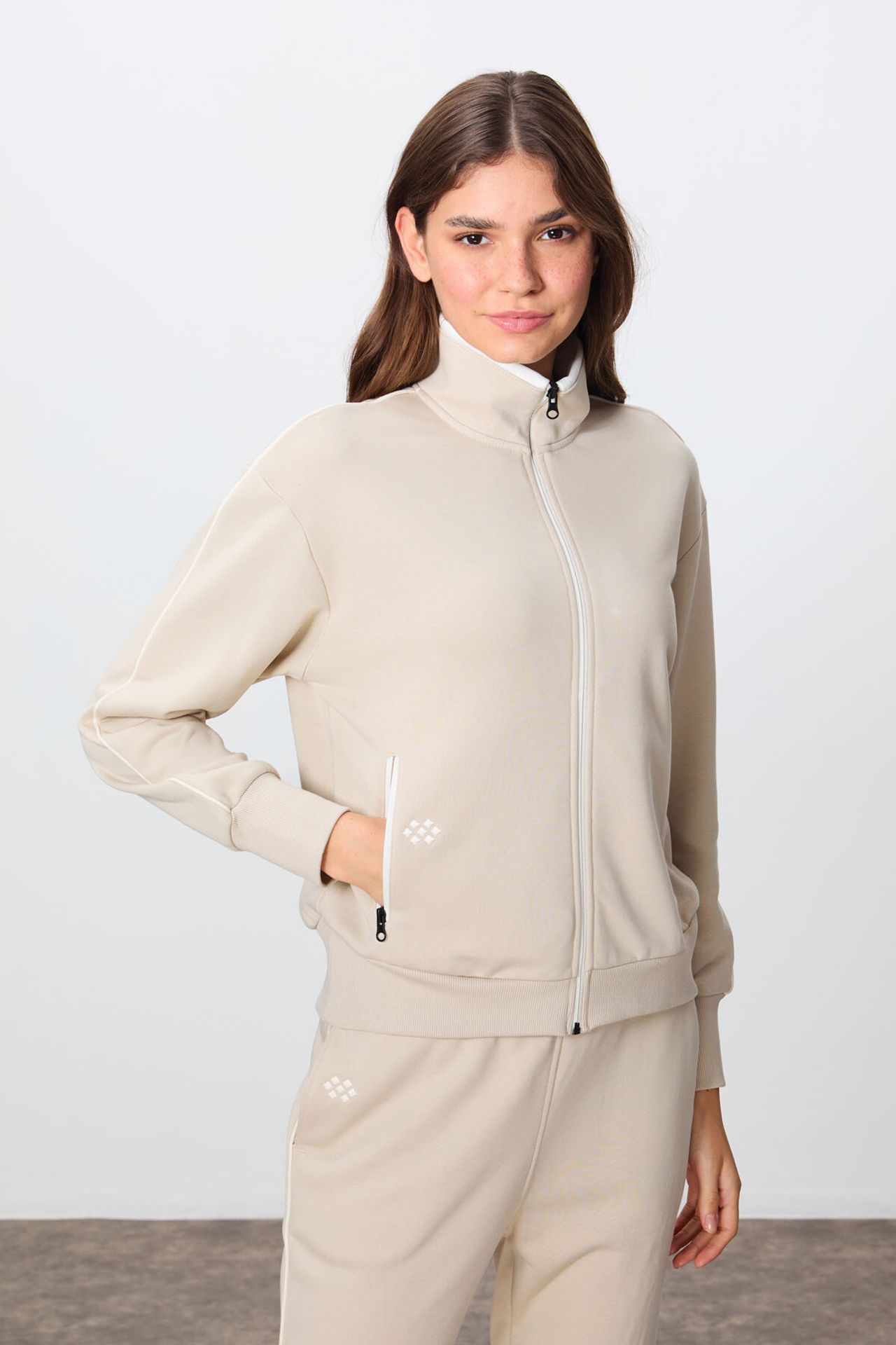 TOMMY Oversized Zip-collar Sweatshirt And Pants Set 3