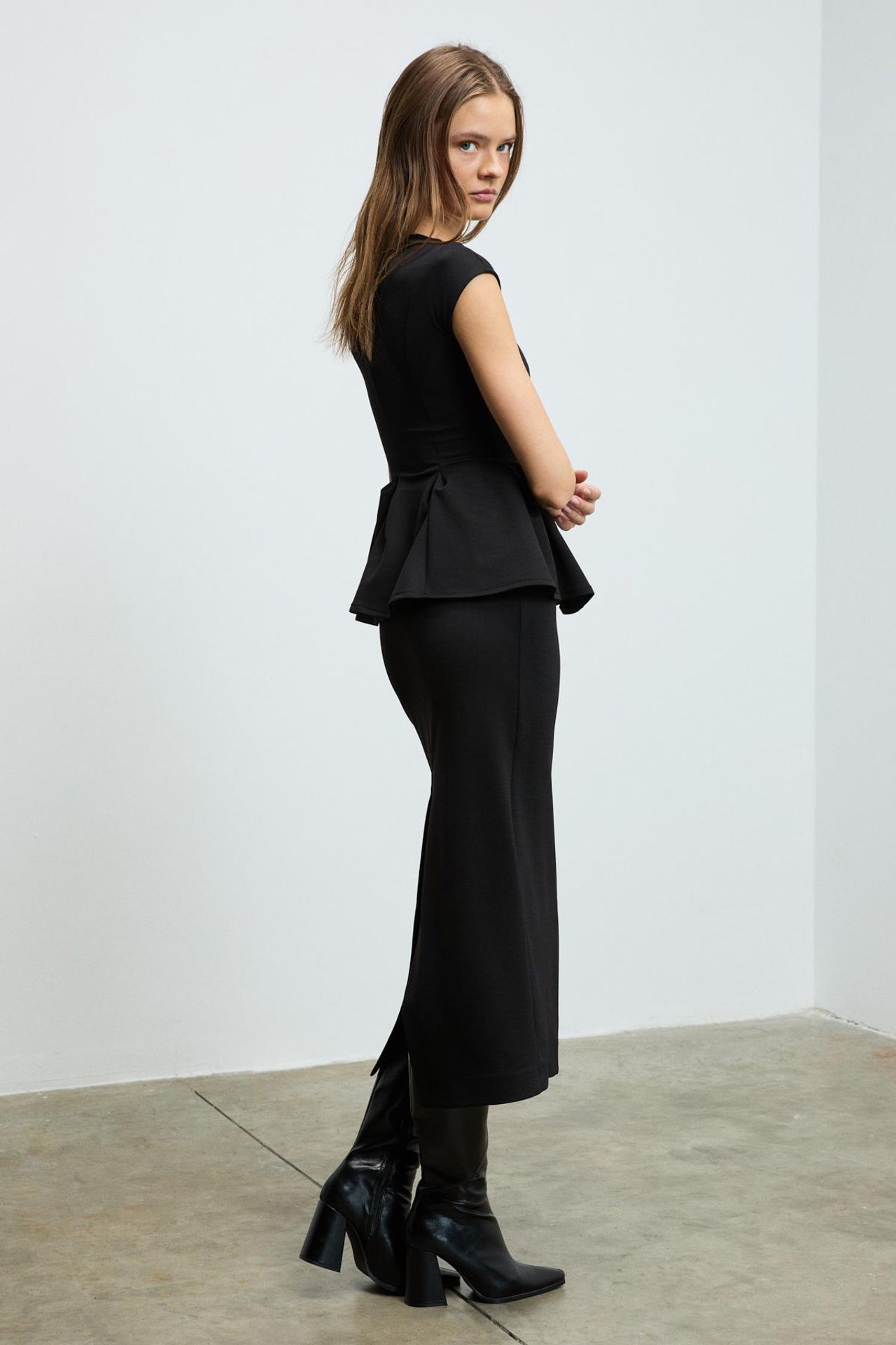 GRIMELANGE Mid Waist Midi Pencil Skirt 6