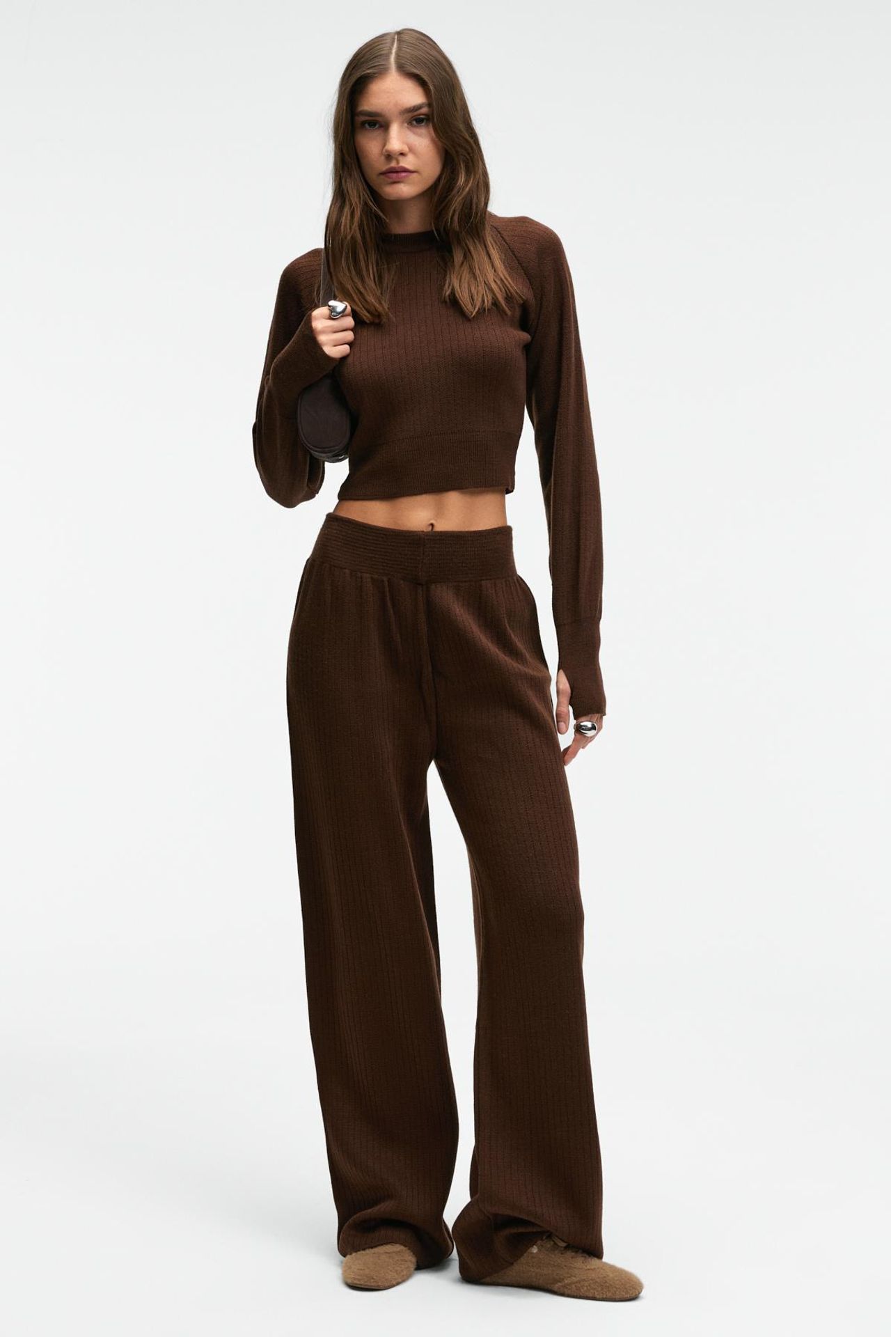 GRIMELANGE Ribbed Crew Neck 2-Piece Co-ord 1