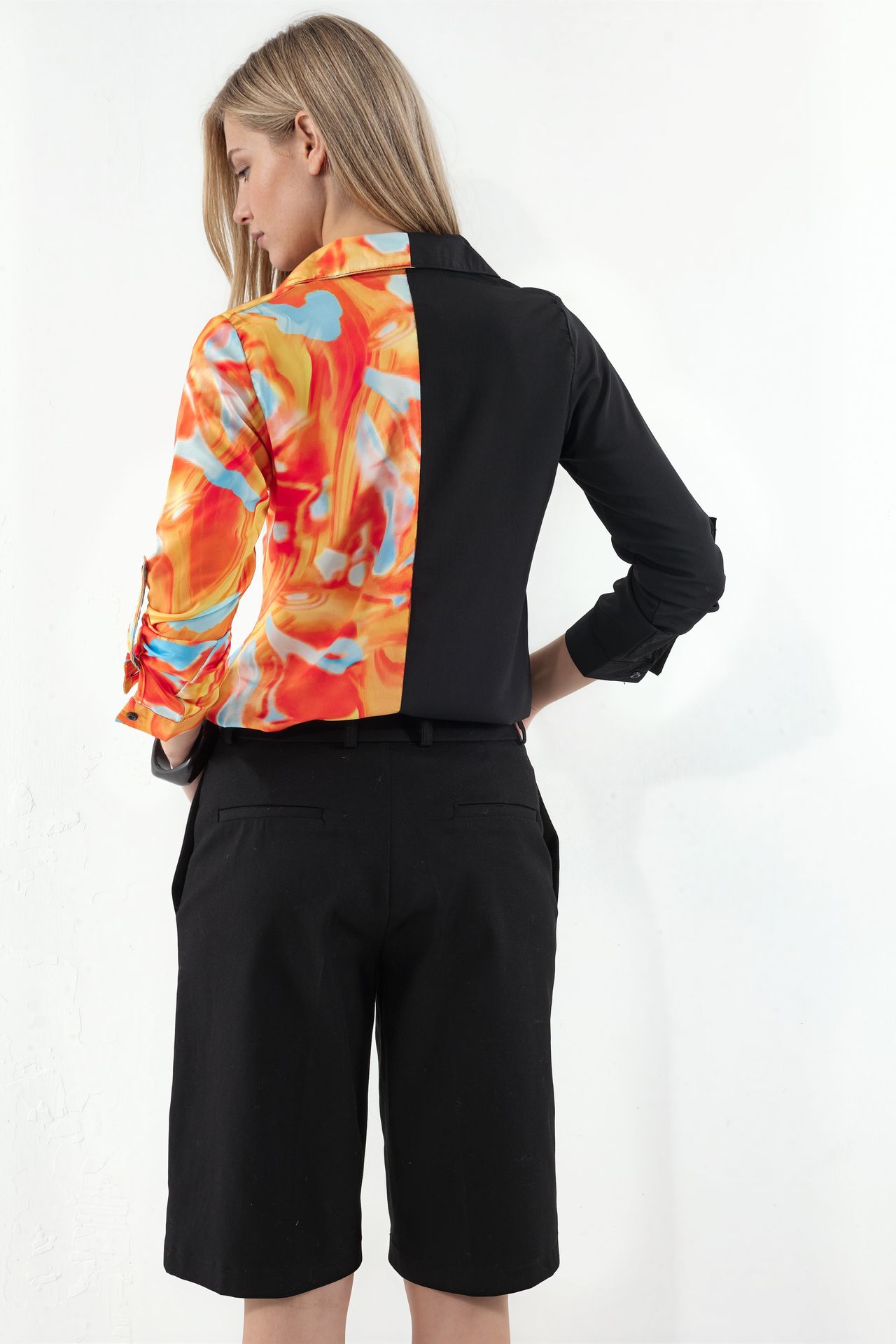 MSN Women's Abstract Print Button-Front Shirt 5