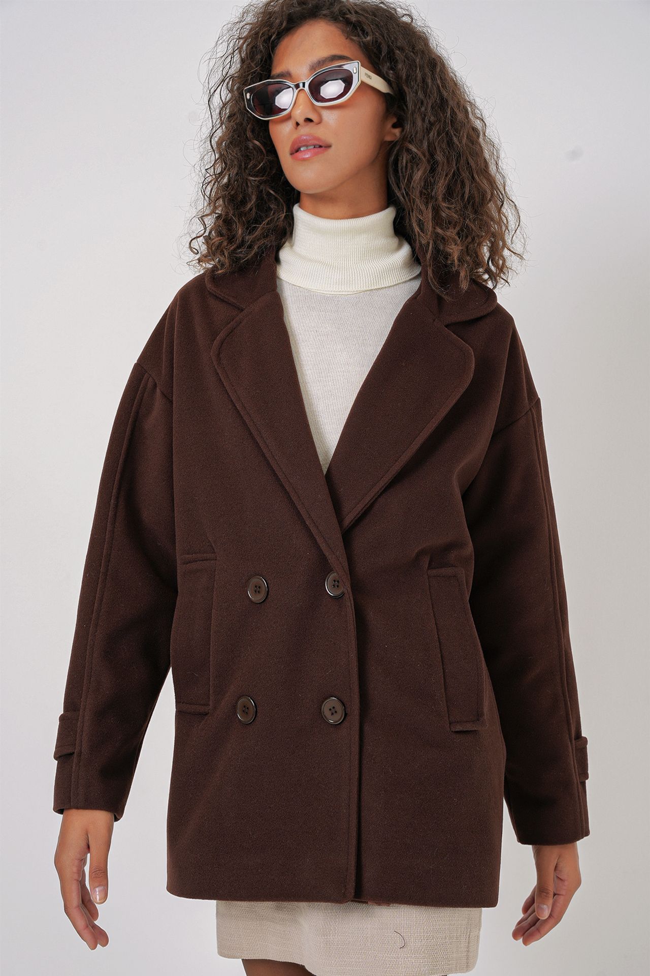 BDART Relaxed Fit Shawl Collar Buttoned Coat 1