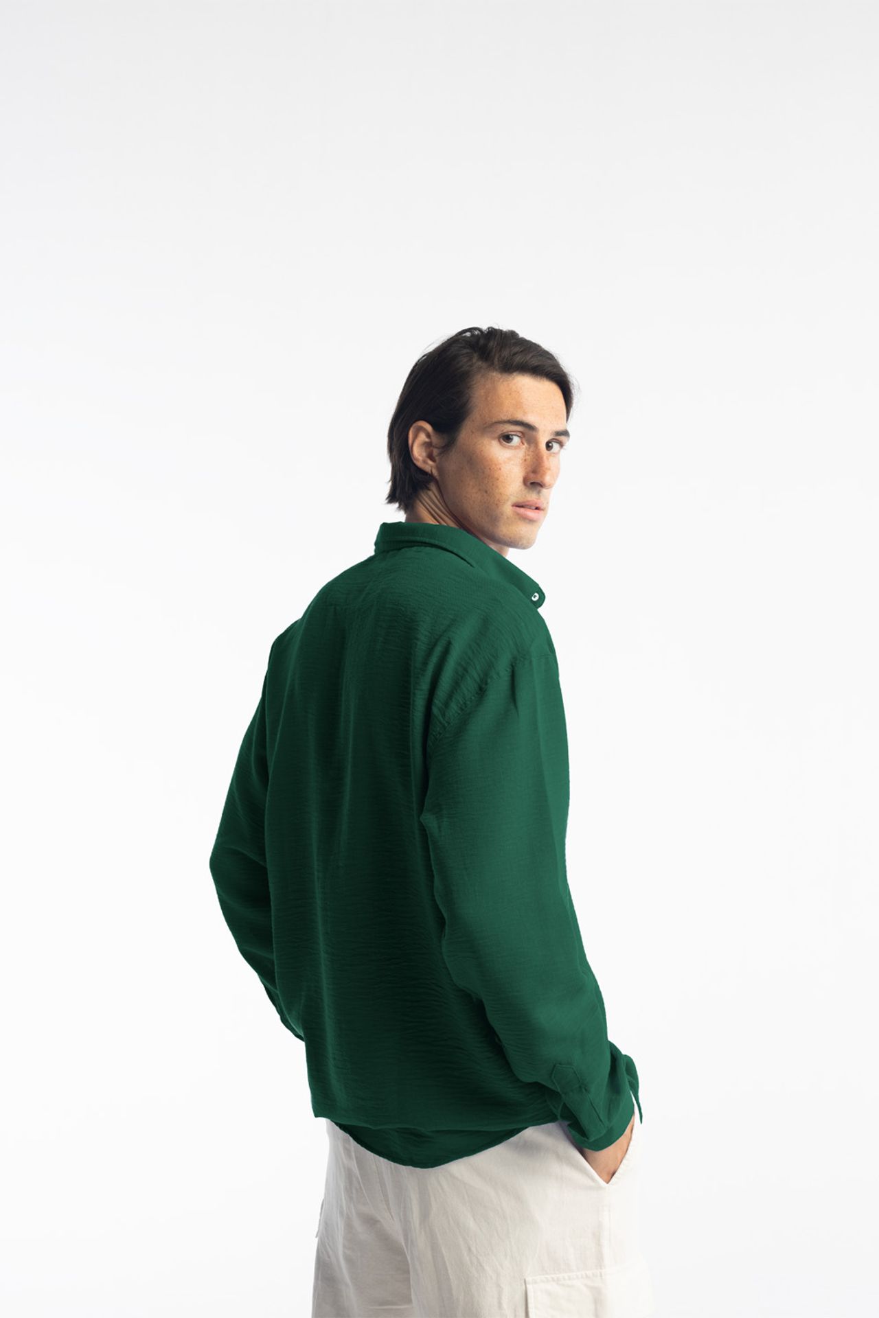 GIESTO Oversized Button-Up Long Sleeve Shirt 6