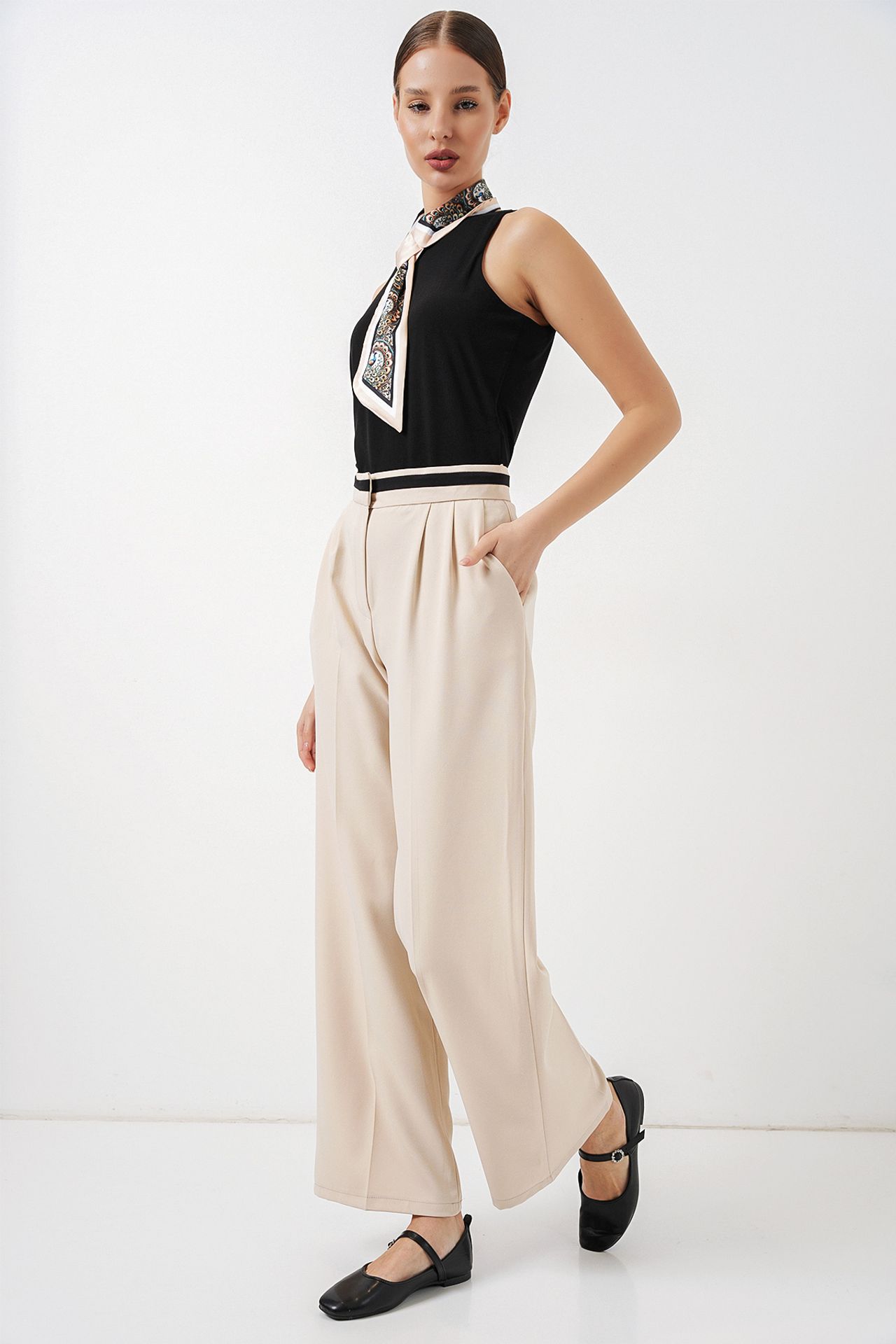 BDART High Waist Wide Leg Trousers with Pockets 3