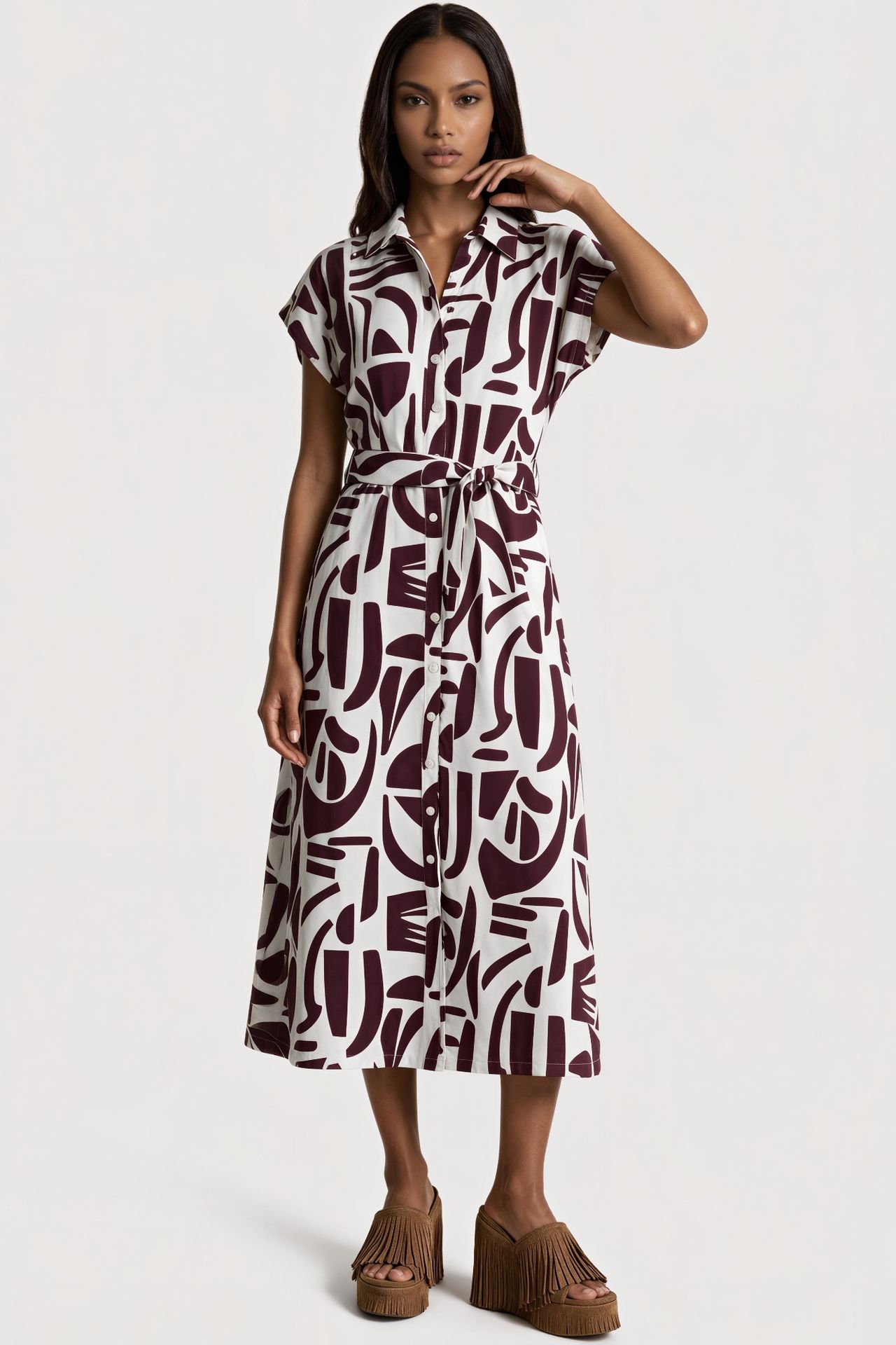 MSN Women's Midi Wrap Dress 1