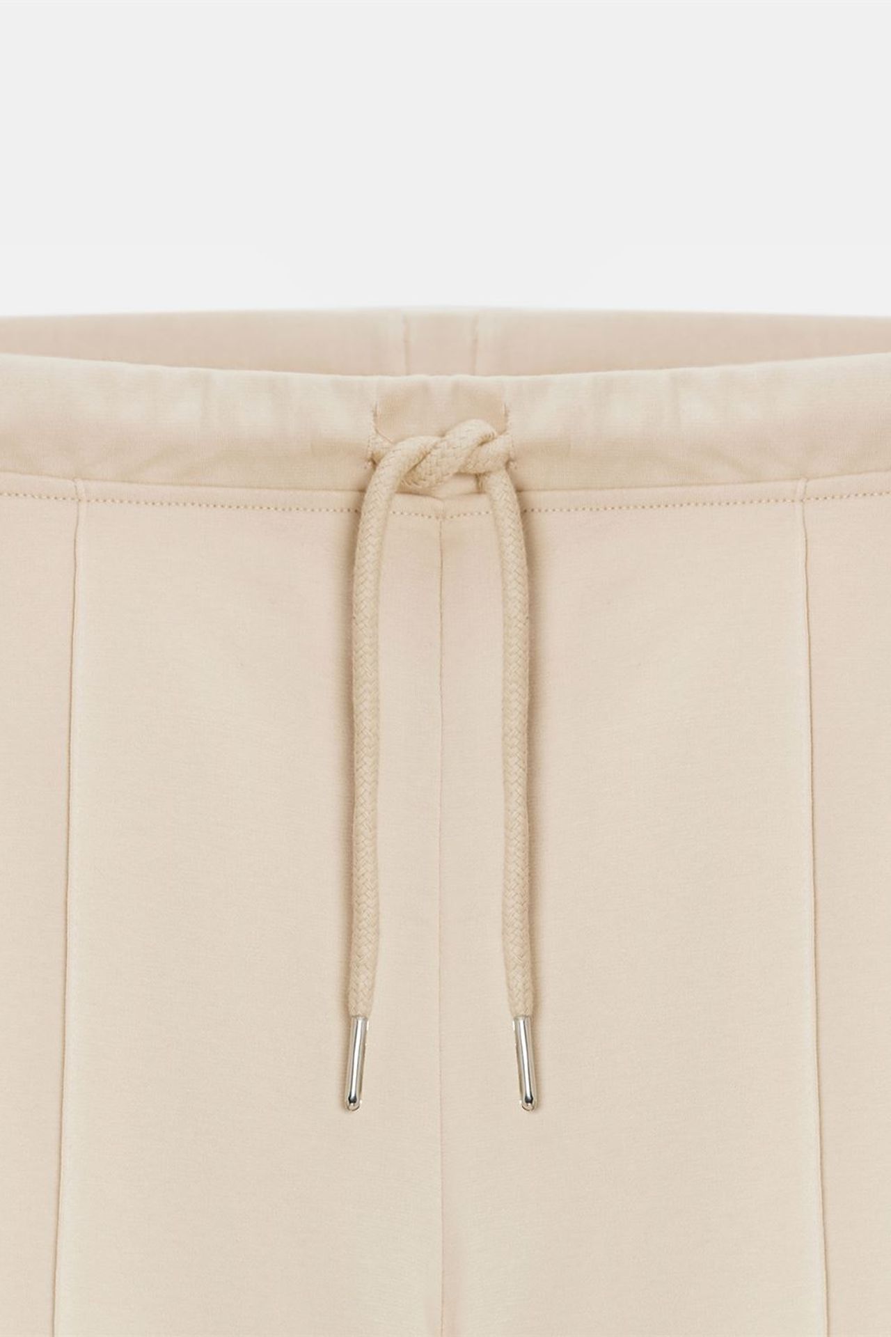 DILVIN Mid-Waist Flare Jersey Pants With Drawstring 7
