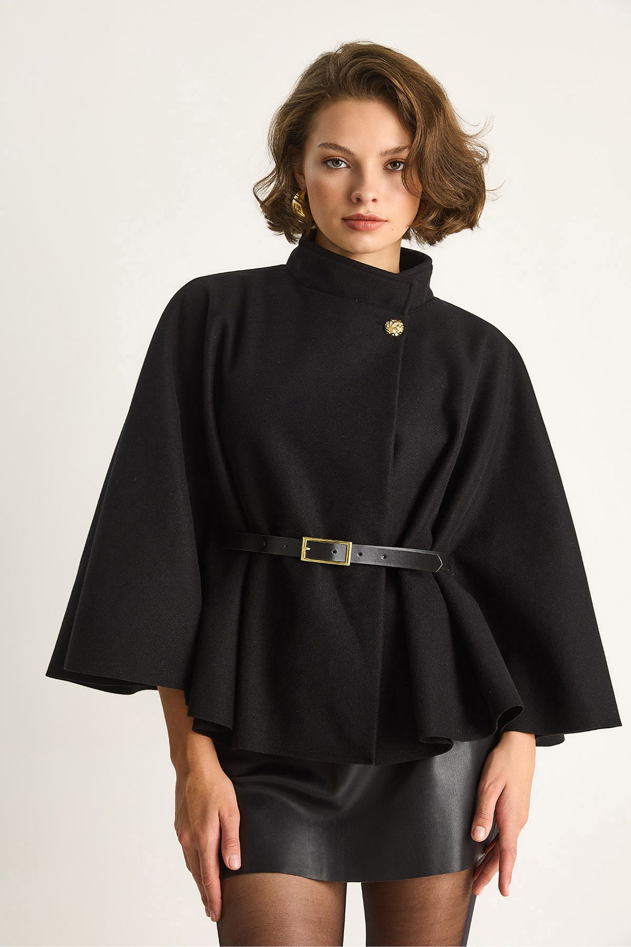 LUCCI Oversized Wool Blend Overcoat 3