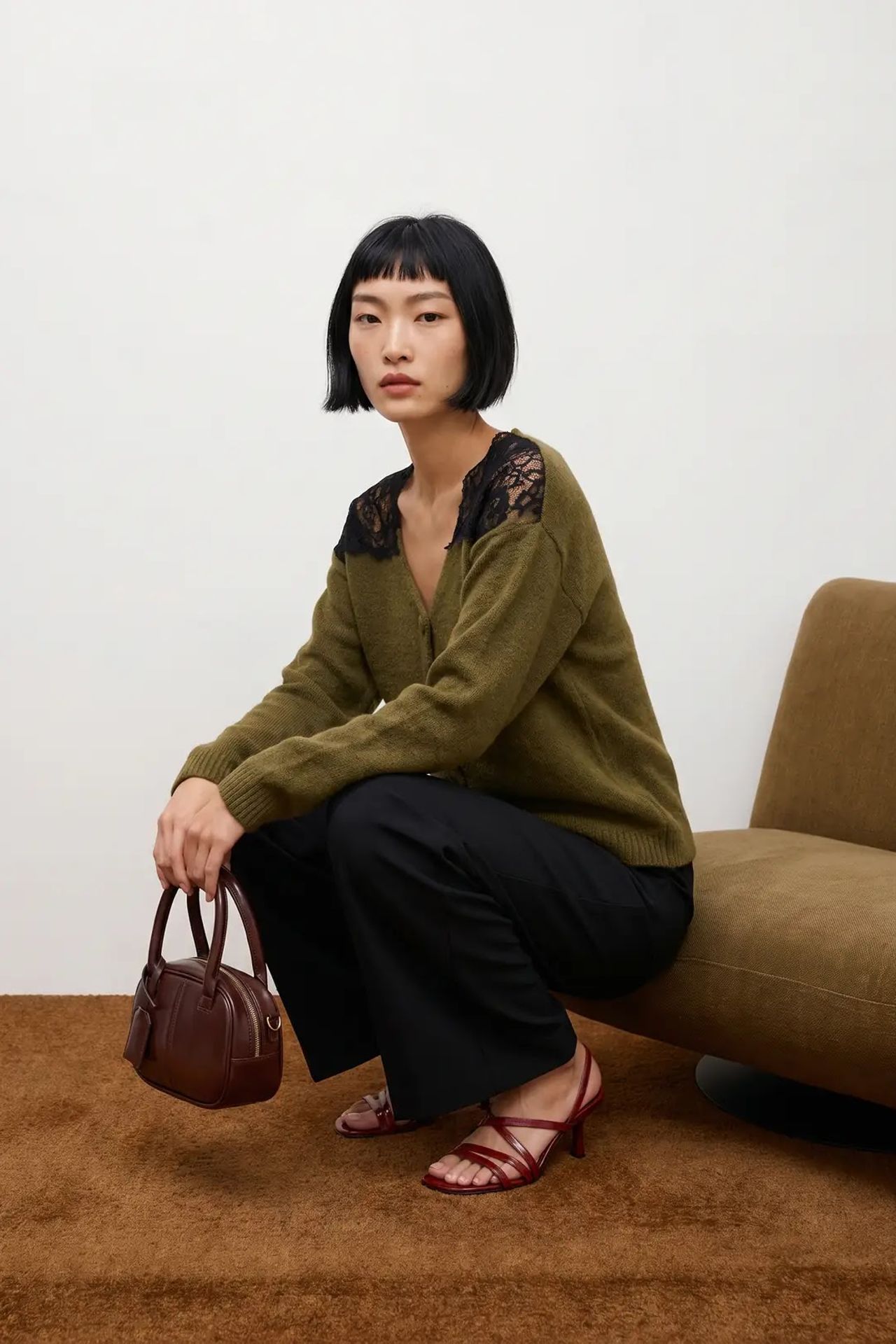 MY FASHION Önden Açık Rahat Örme Hırka 3