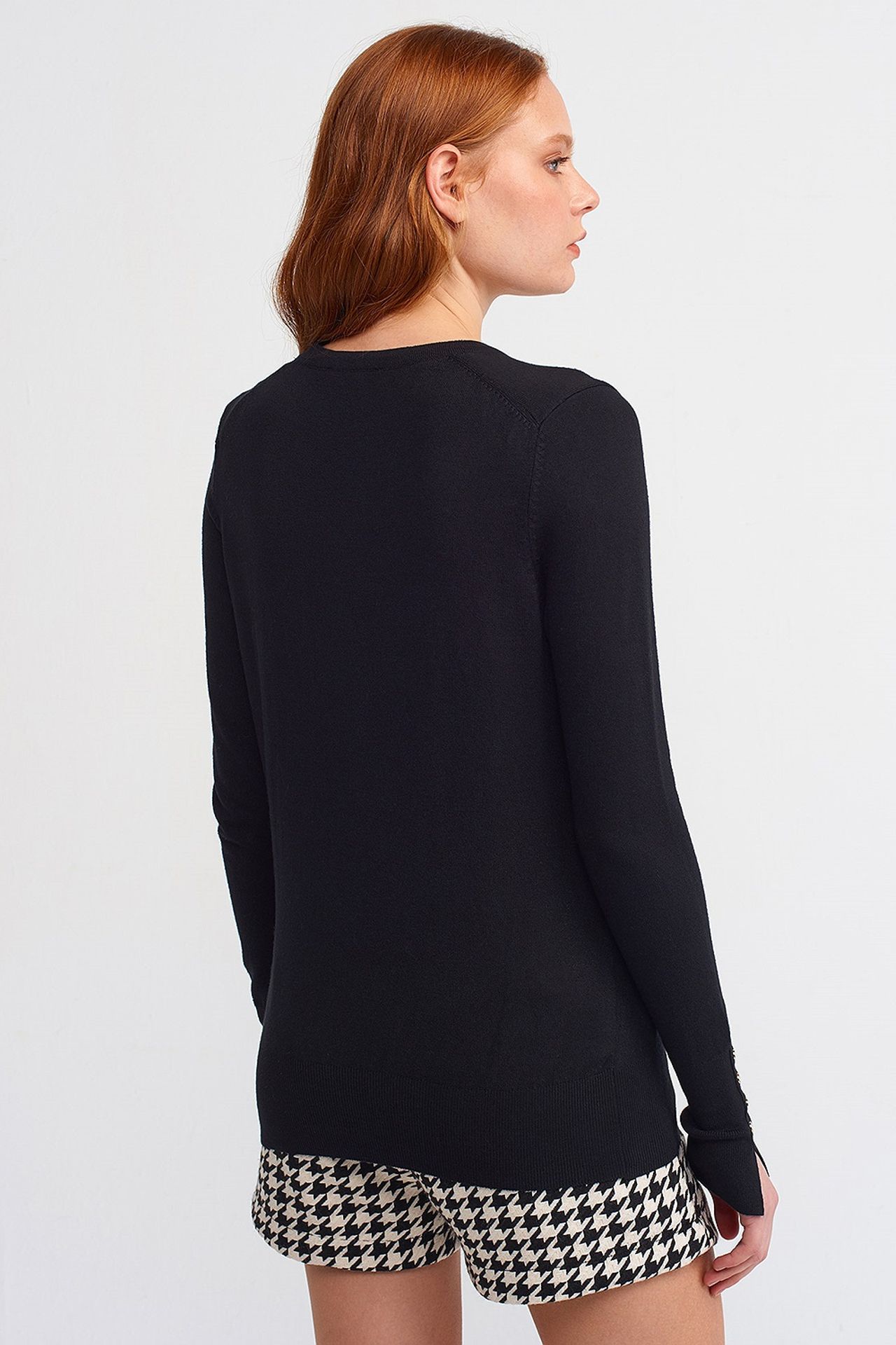 DILVIN Ribbed Crew Neck Slim Fit Sweater 3