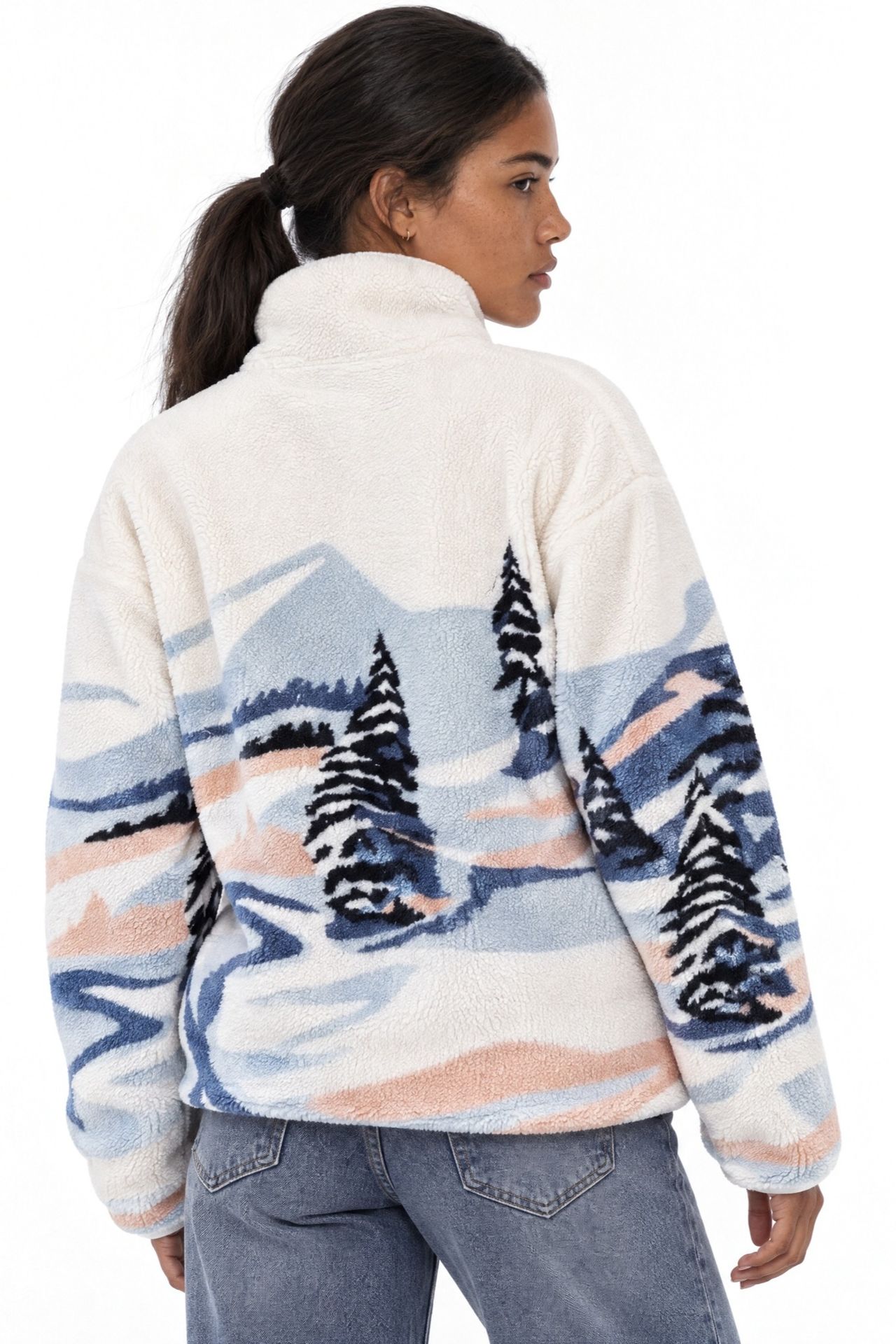 MAGARDE Women's Oversized Printed Outdoor Fleece 3