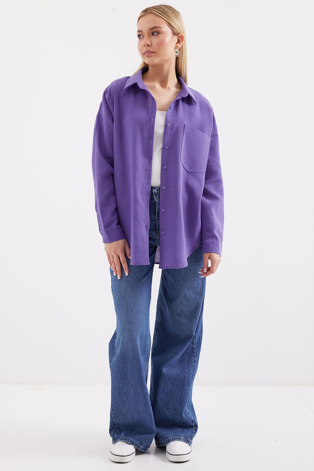 BDART Linen Blended Shirt with Button Closure 2