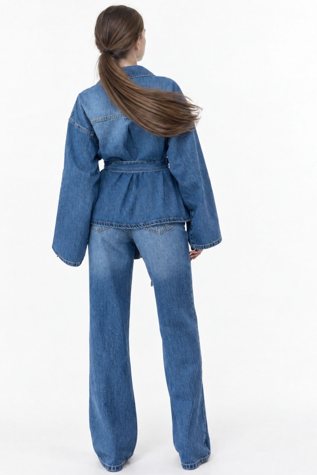 SQUALO 2-Piece Belted Wide Leg Jacket Set 2