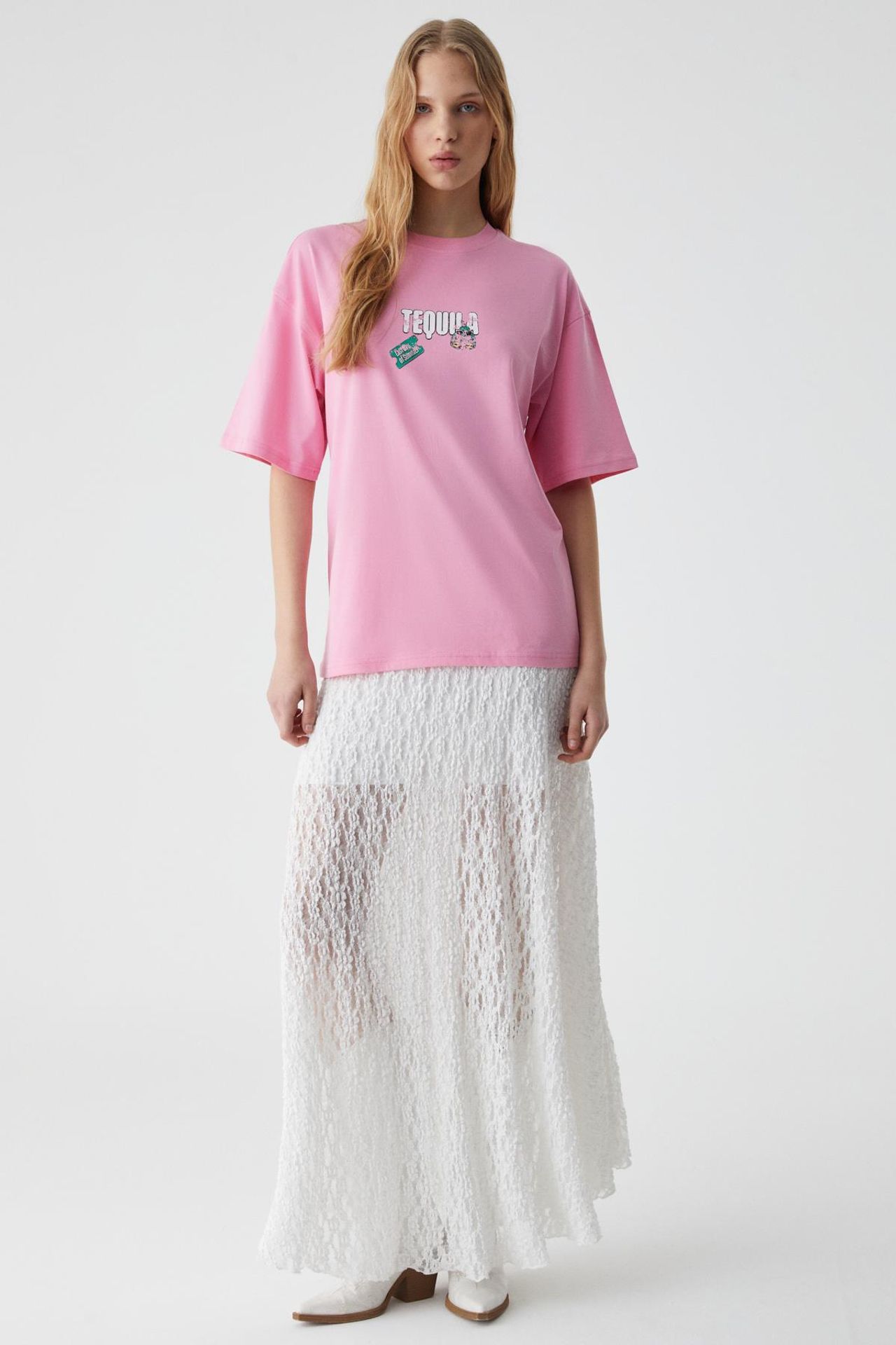 GRIMELANGE Oversized Crew Neck Printed T-Shirt 4