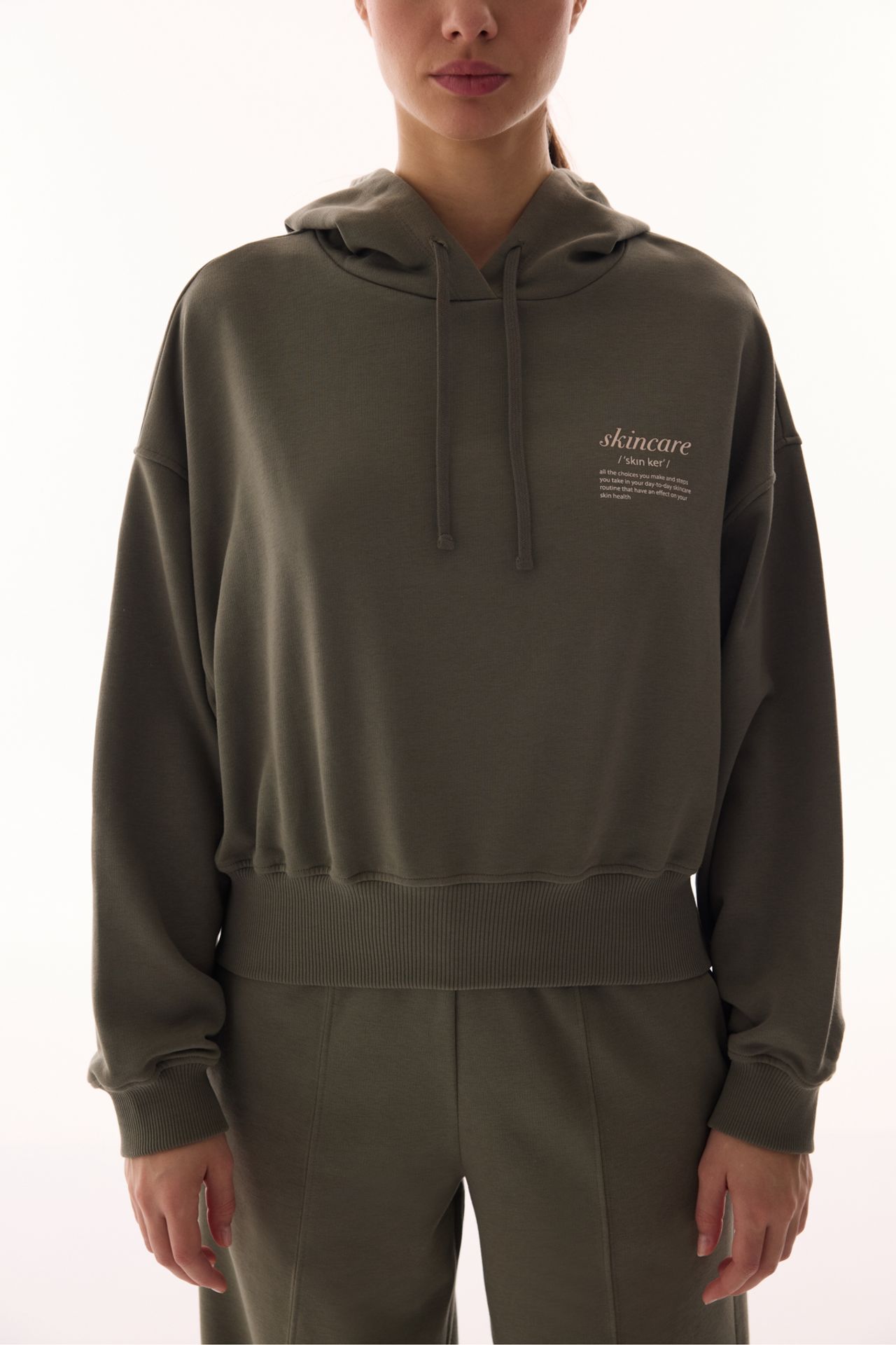 PENTI Hooded Crop Long Sleeve Sweatshirt 6