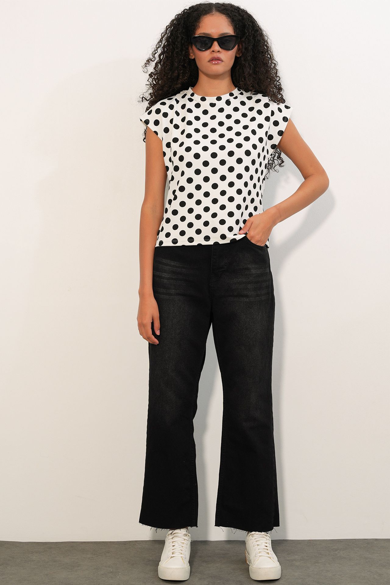 BDART Women's Polka Dot Crew Neck Blouse 2