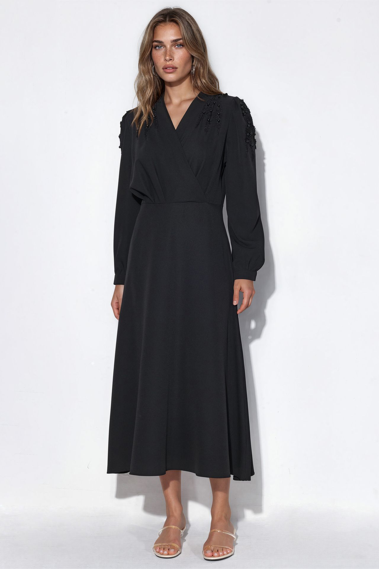 MSN Belted A-line Midi Dress 5