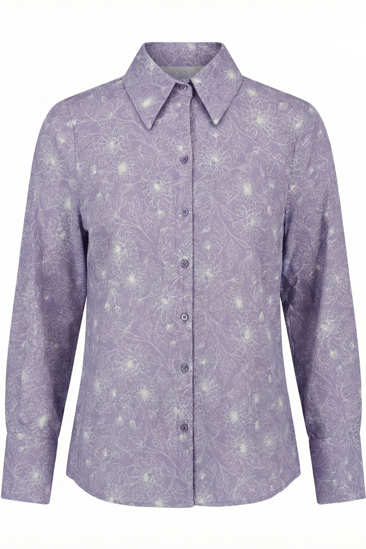 MY FASHION Abstract Print Button-Up Shirt 6