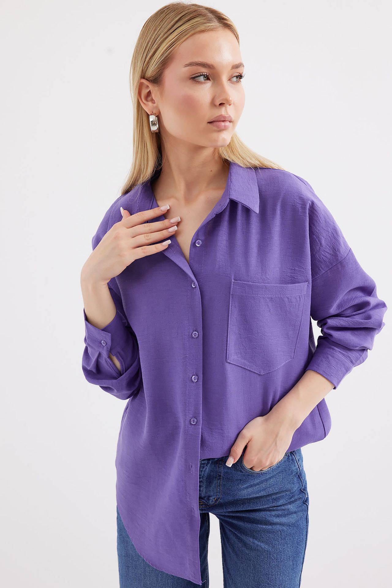 BDART Linen Blended Shirt with Button Closure 4