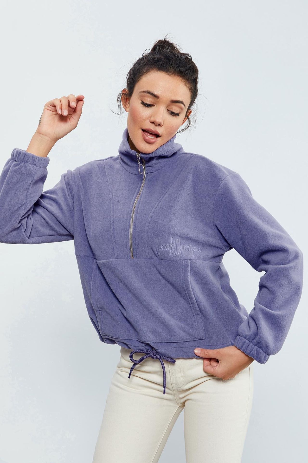 TOMMY Oversized Half-zip Plush Sweatshirt 5