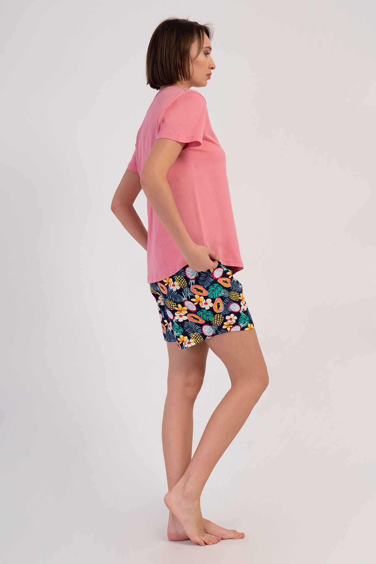 YAKE Bisiklet Yaka Pijama Alt Üst Takım 3