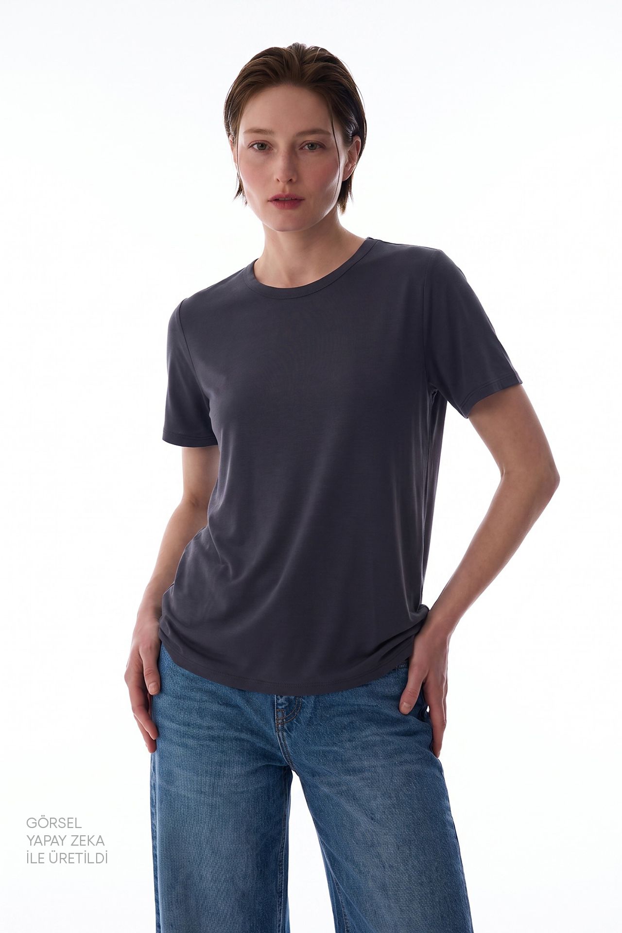 PENTI Women's Modal T-Shirt Crew Neck 2