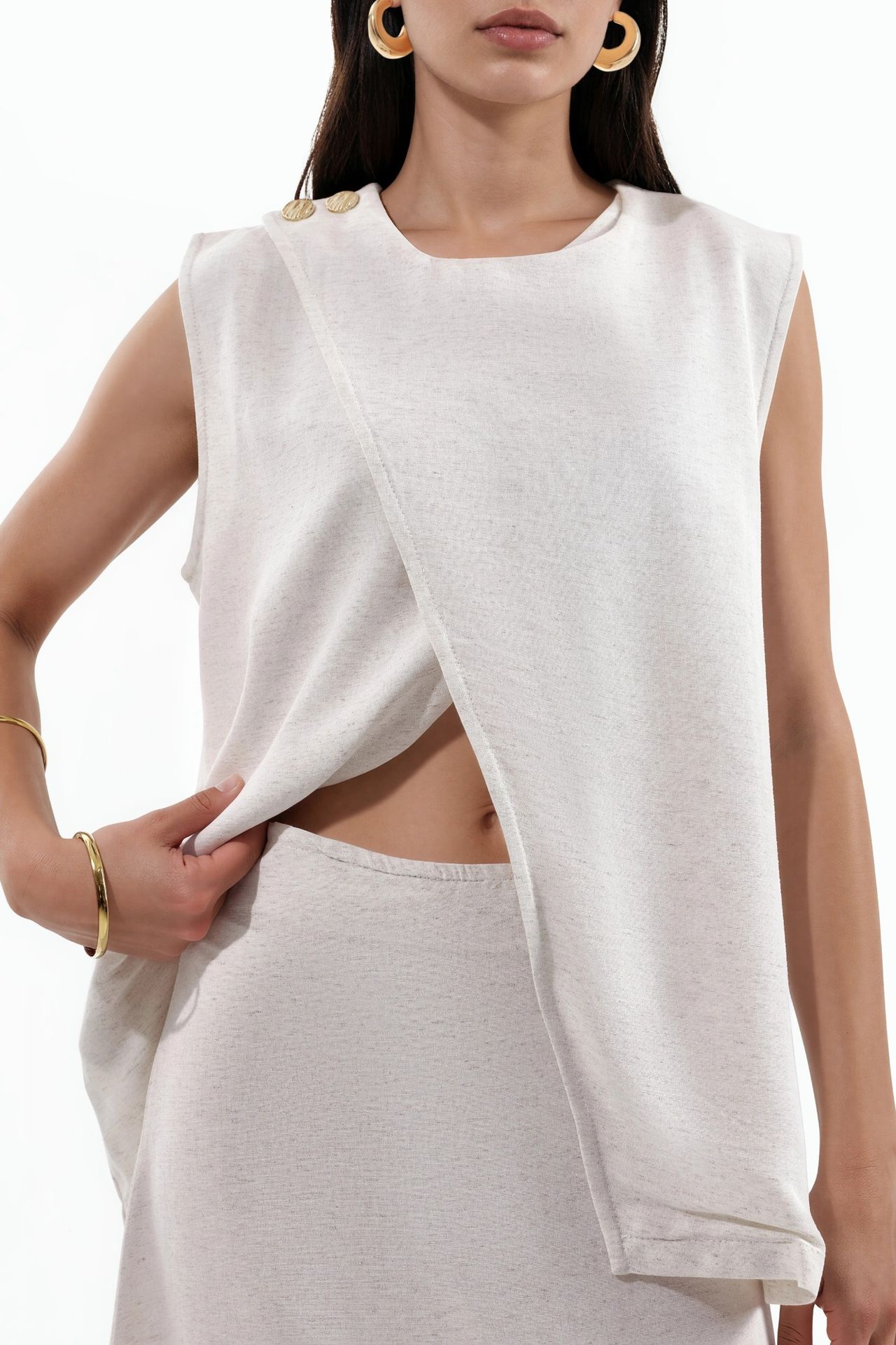 MSN Cotton Viscose Linen Two-Piece Coord 4