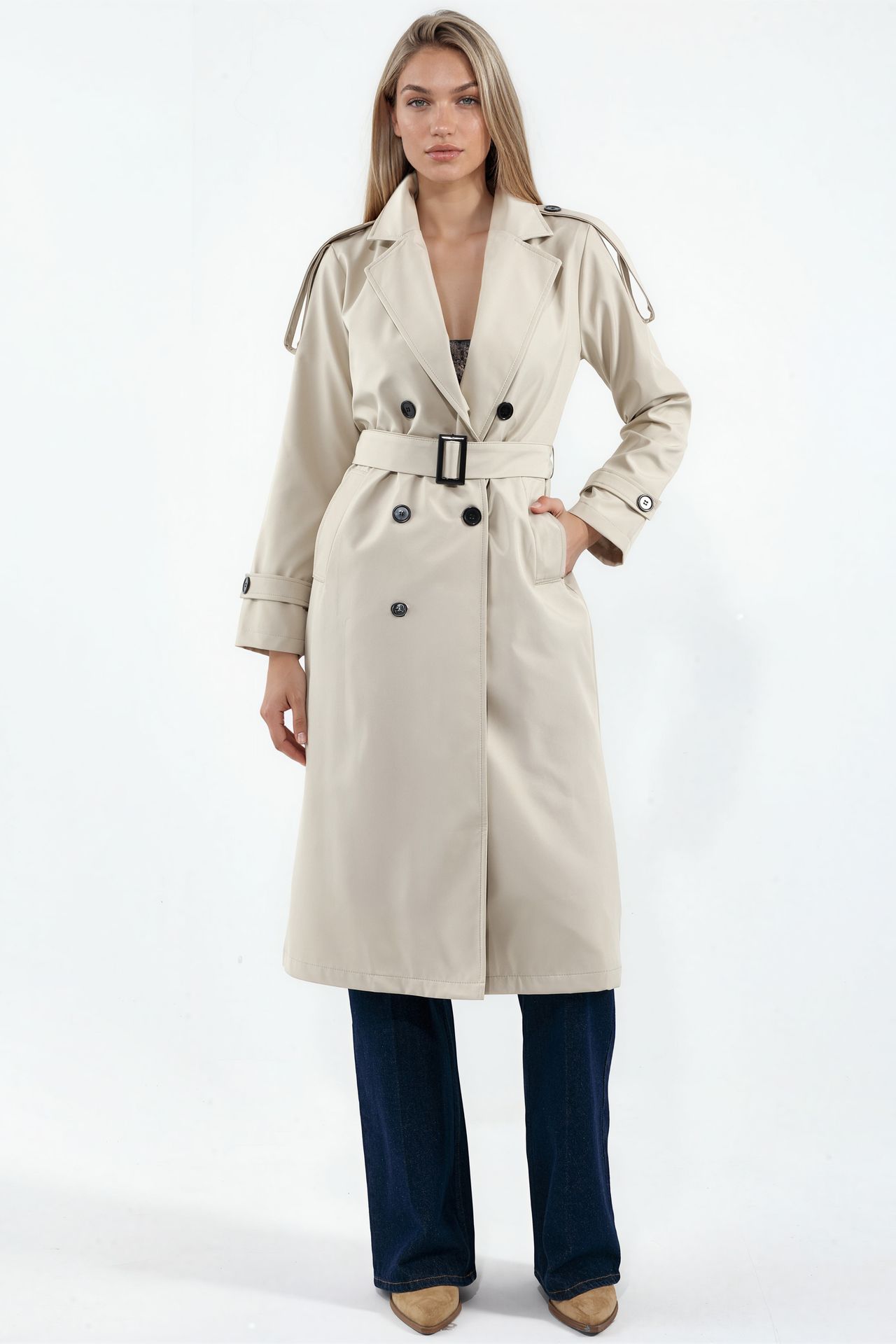BDART Double Breasted Long Trench Coat