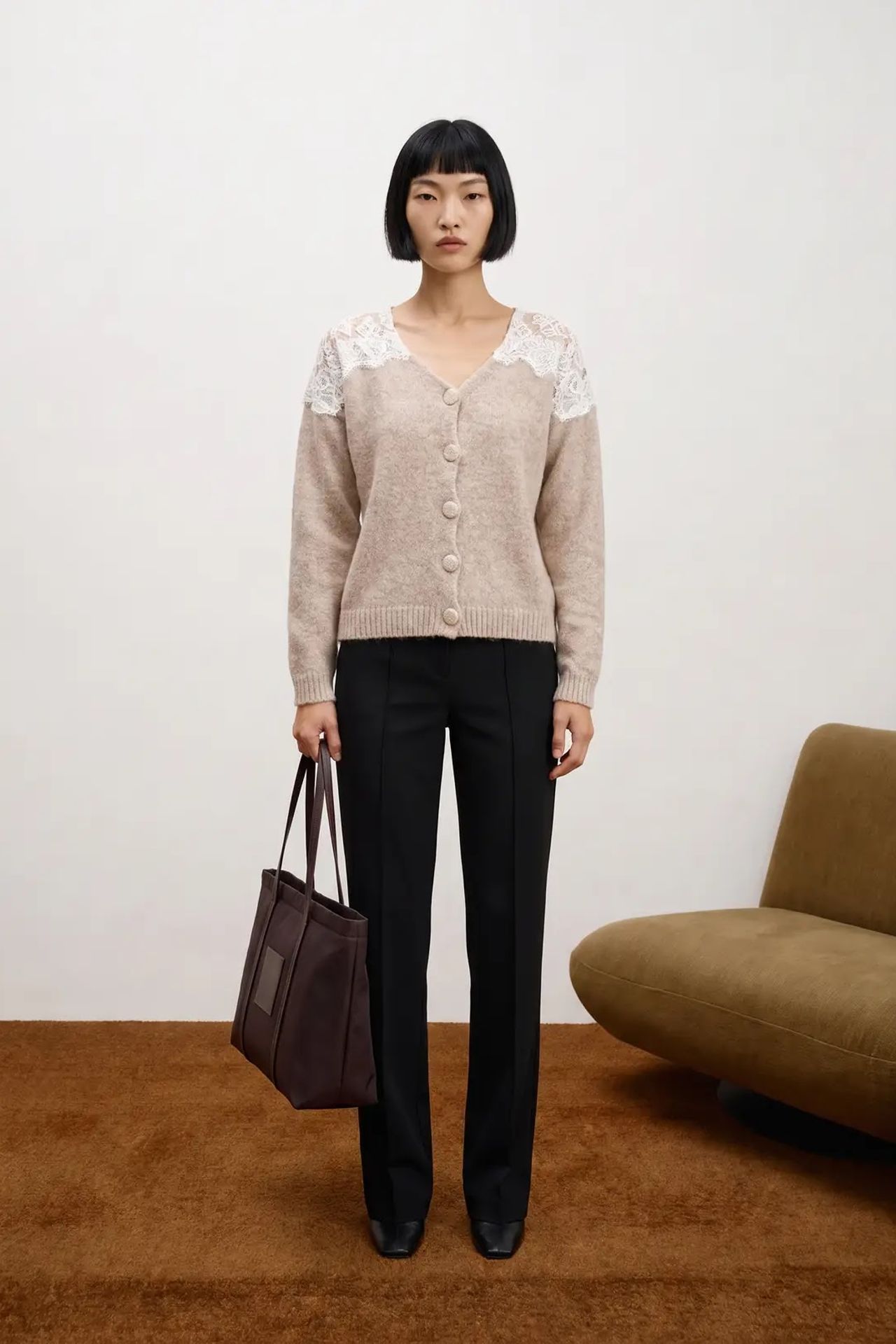 MY FASHION Open Front Relaxed Knit Cardigan 3