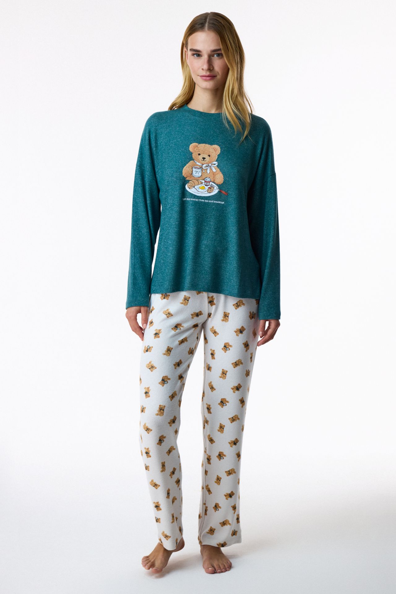 PENTI Happy Bear Long Sleeve Pyjama Top 2
