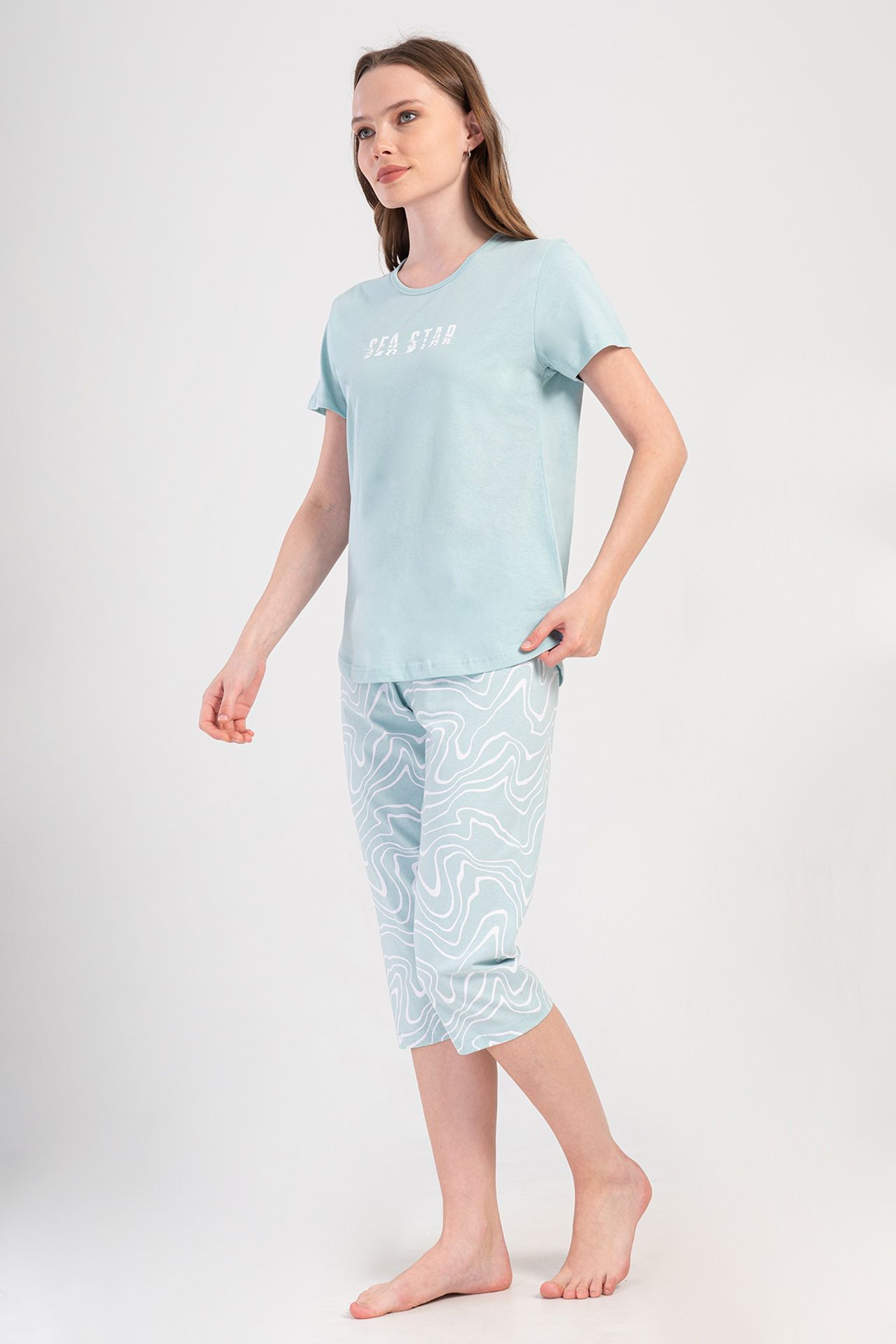 YAKE Rahat İki Parçalı Pijama Takımı 2
