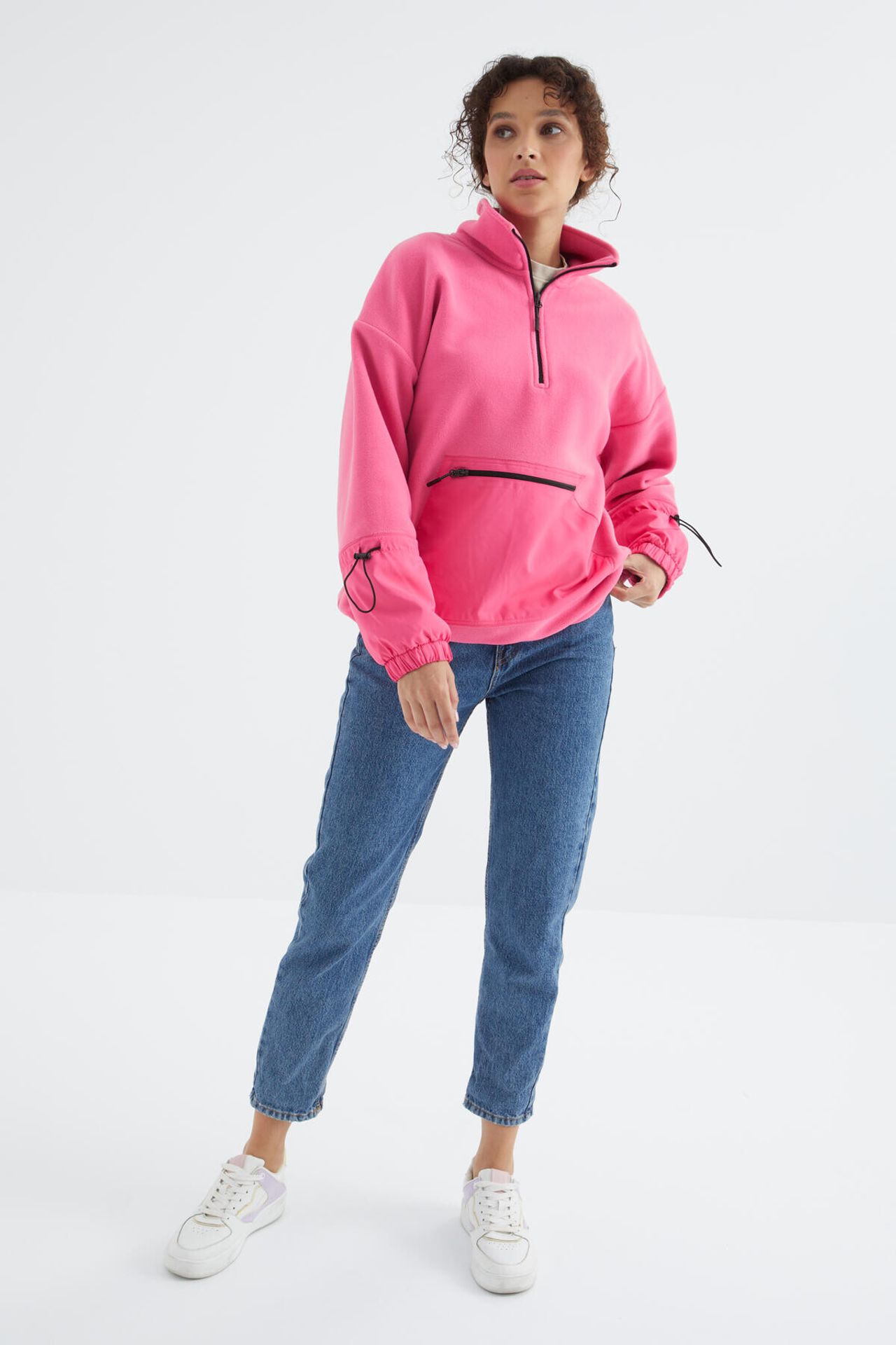 TOMMY Oversized Plush Half-Zip Sweatshirt 4