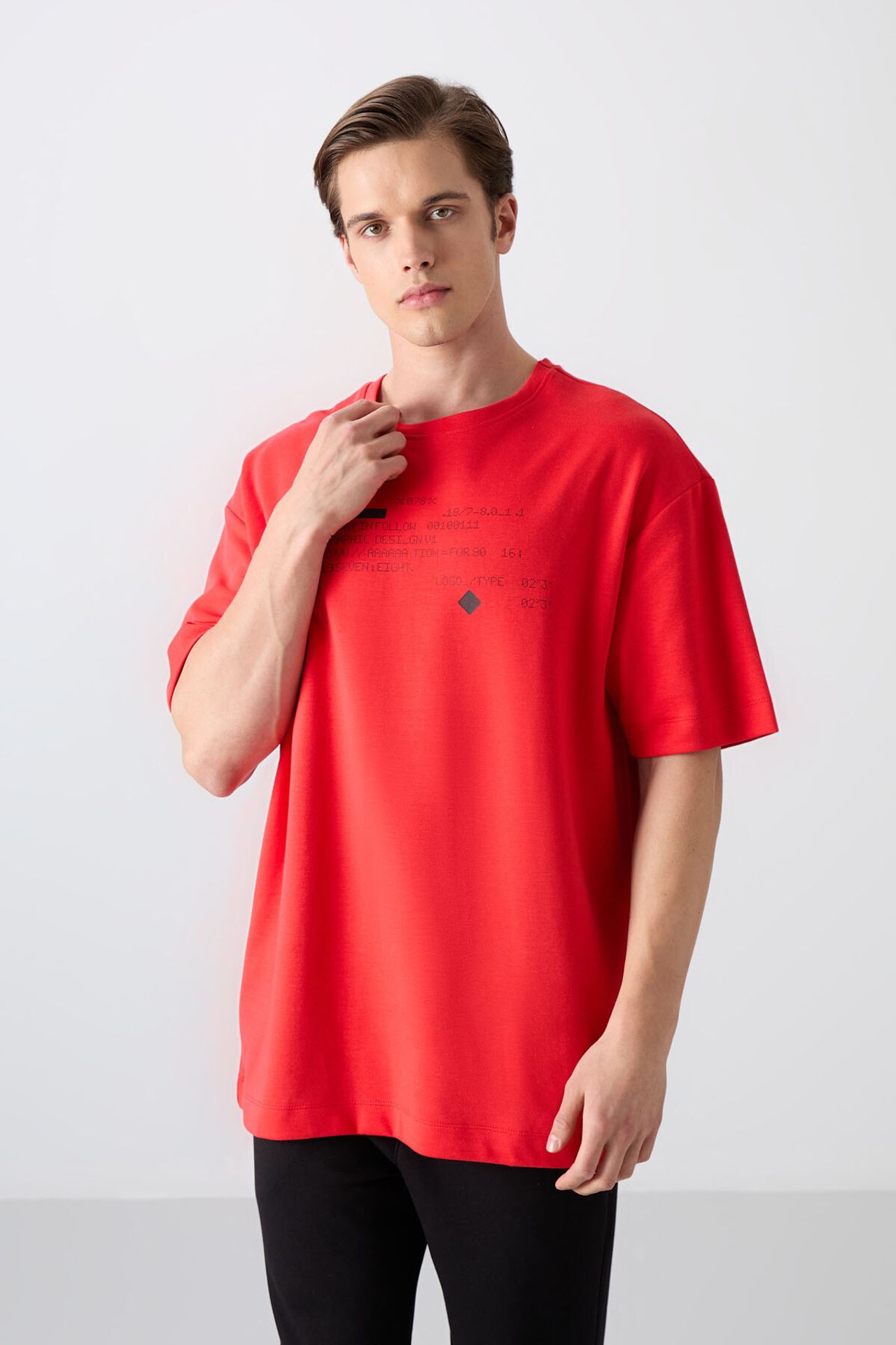 TOMMY Oversized Printed Crew Neck T-Shirt 1