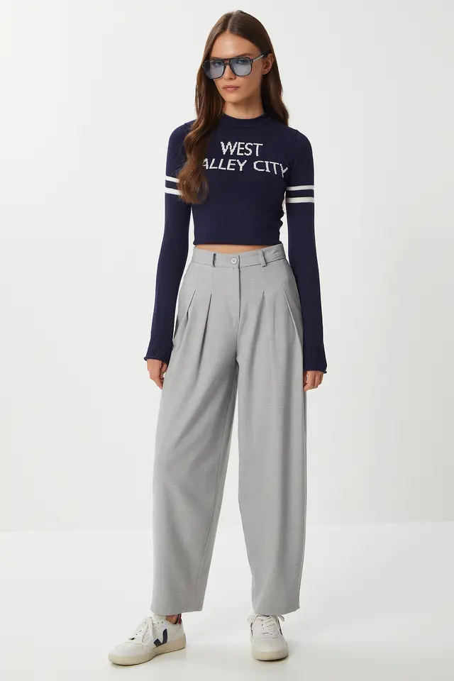 ISTANBUL High Waist Pleated Tailored Trousers