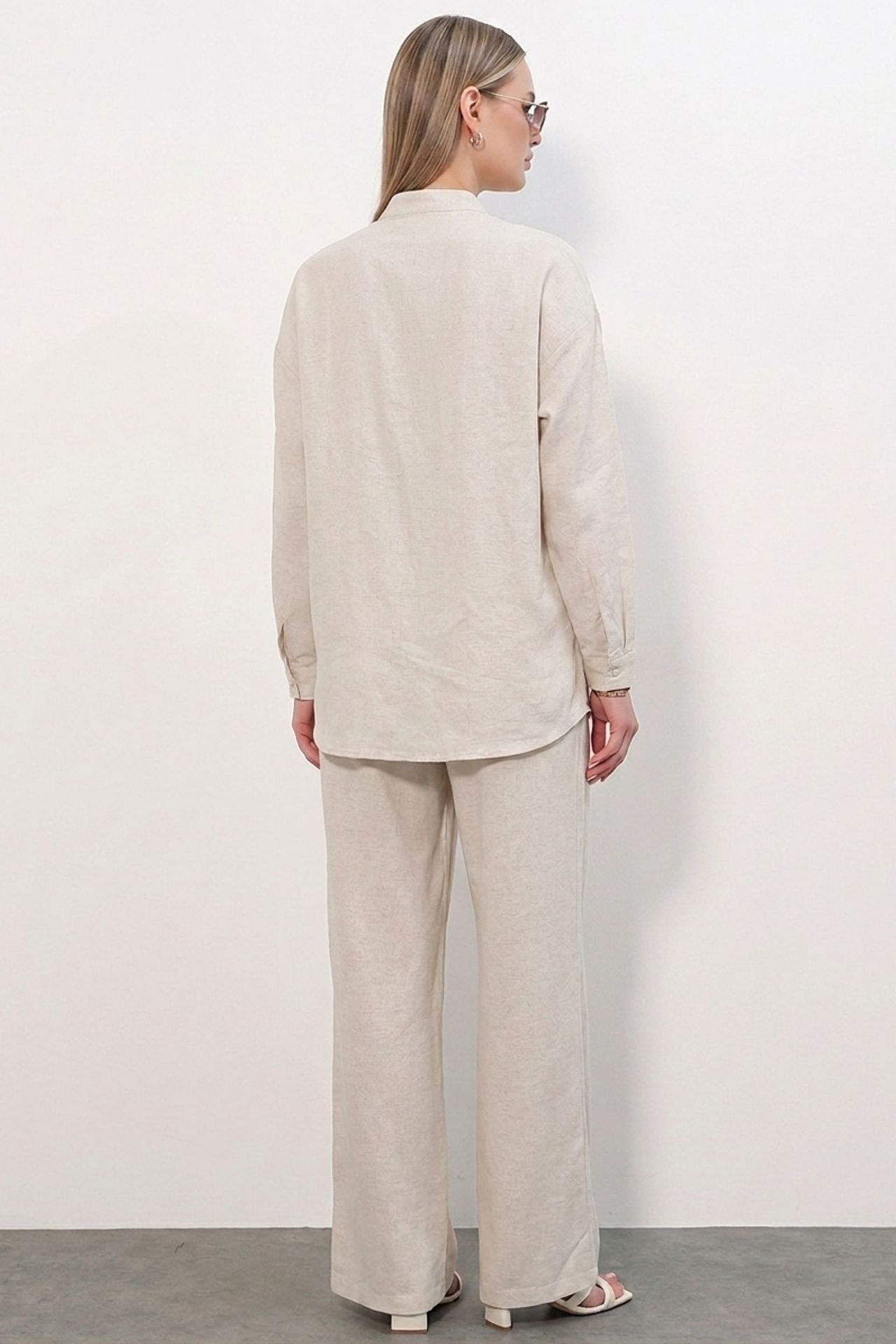 BDART 2-Piece Mandarin Collar Tunic Pants Set 3