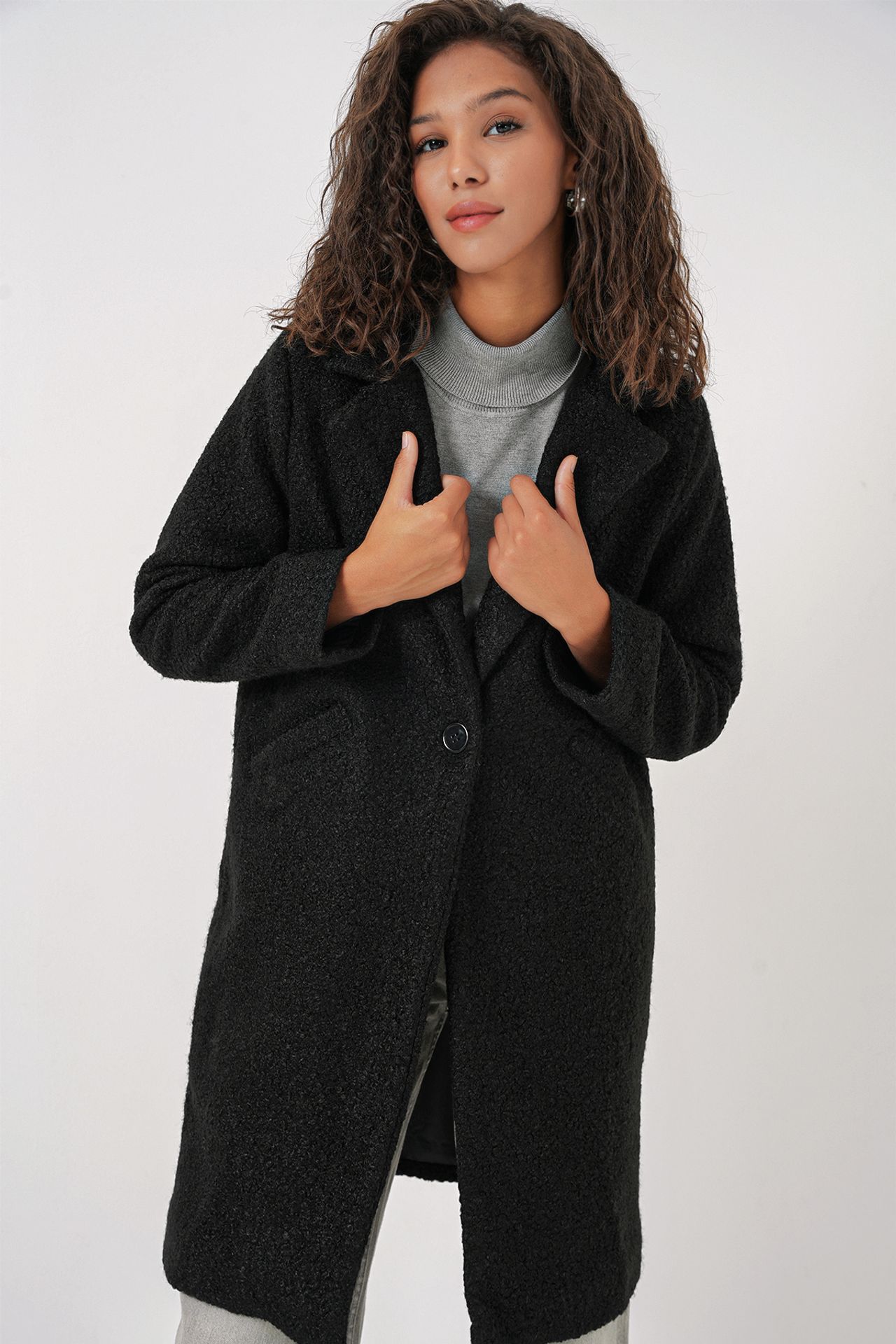 BDART Oversized Textured Long Plush Coat 3
