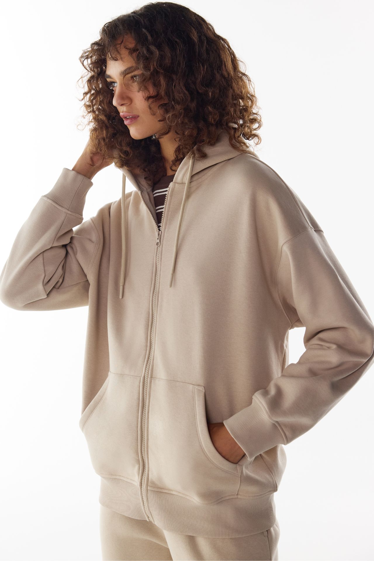 PENTI Brushed Zip Hooded Sweatshirt 2