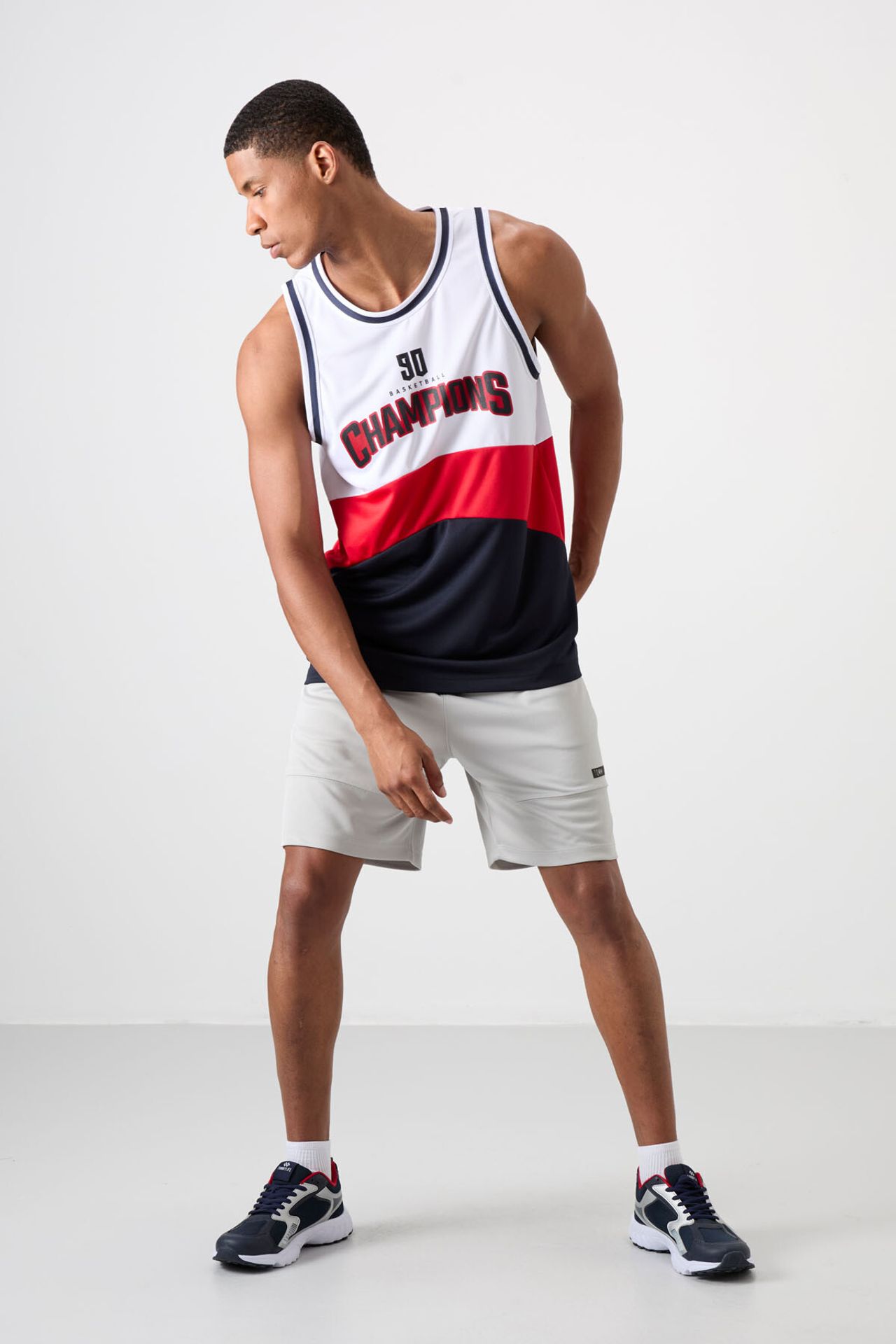 TOMMY Men's Long Color-block Sleeveless T-shirt 2