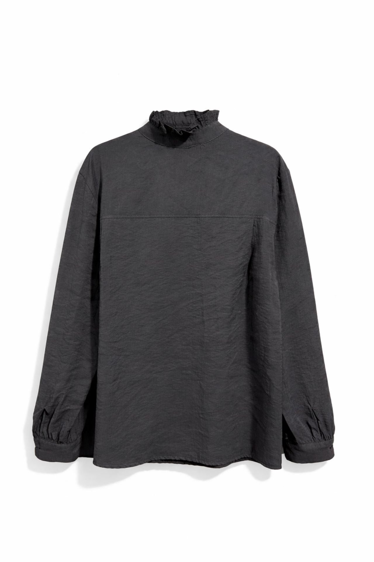 MIXRAY Women's Mandarin Tie Blouse
