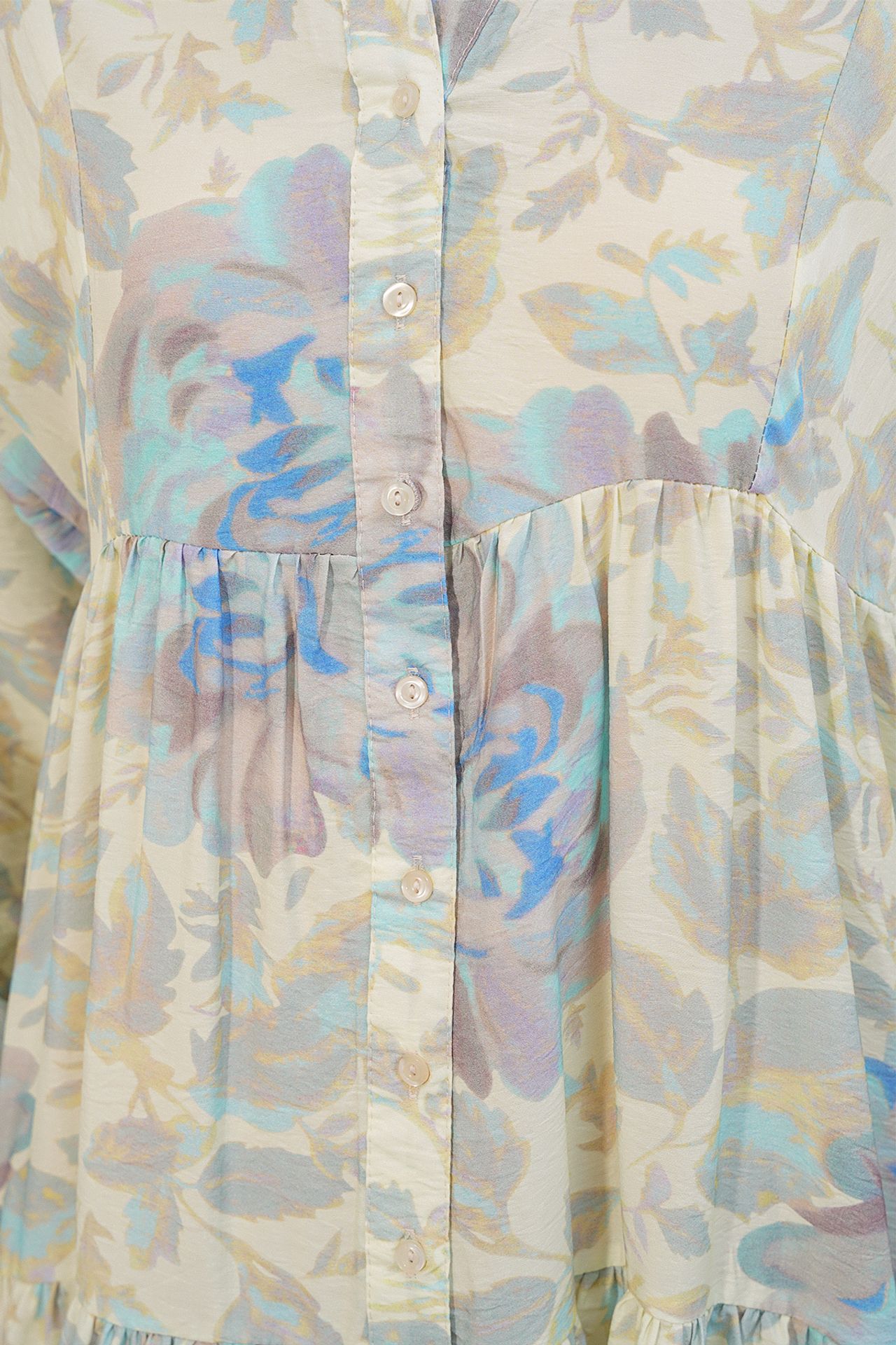 BDART Floral Maxi Dress With Mandarin Collar 6