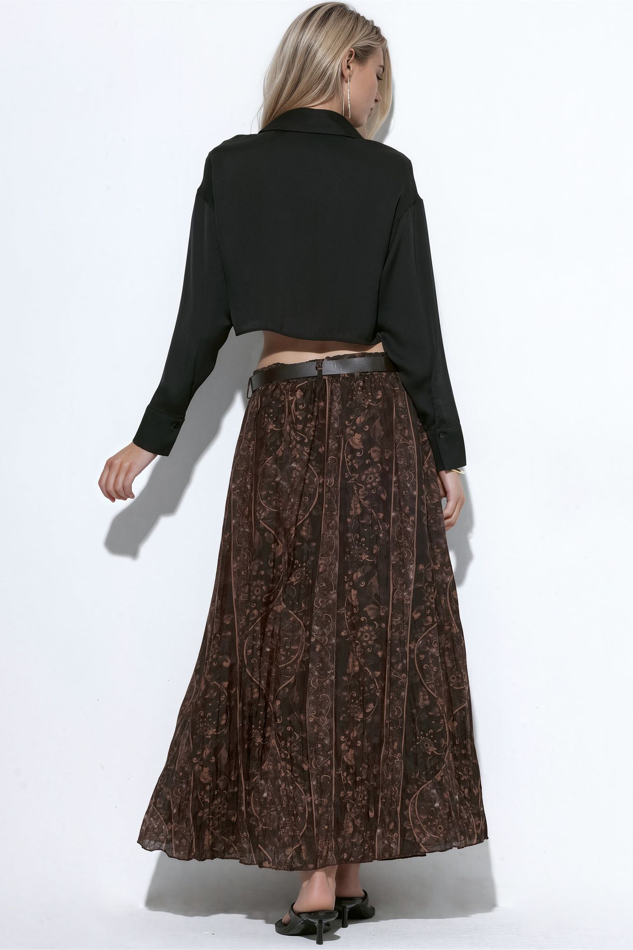 BDART High-Waist Paisley Midi A-Line Skirt 3