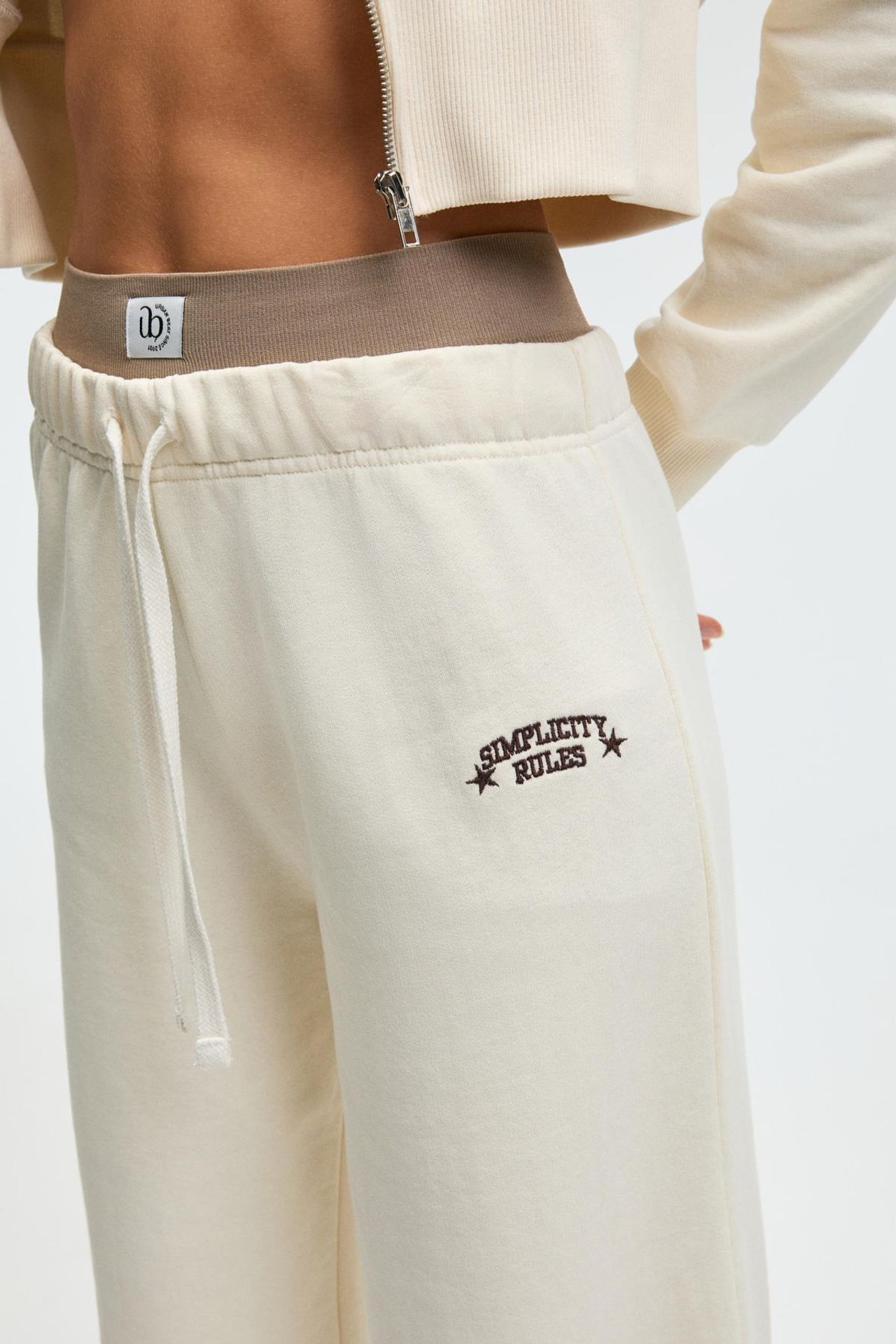 GRIMELANGE Wide Leg Drawstring Joggers 4