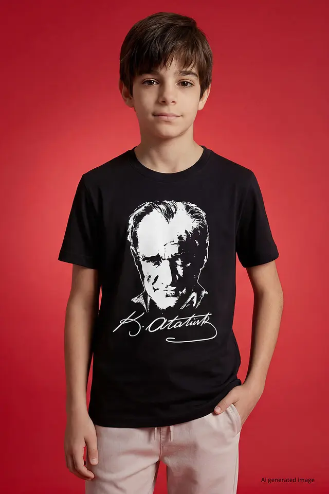 TOMMY Child Crew Neck Text Print T-Shirt