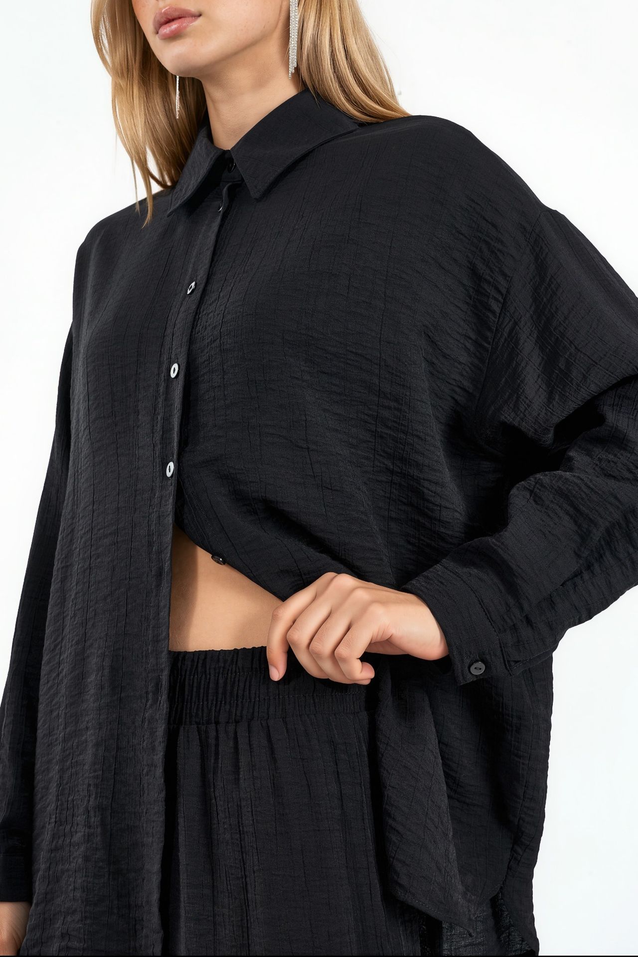 BDART Textured Button-Up Long Sleeve Shirt 5