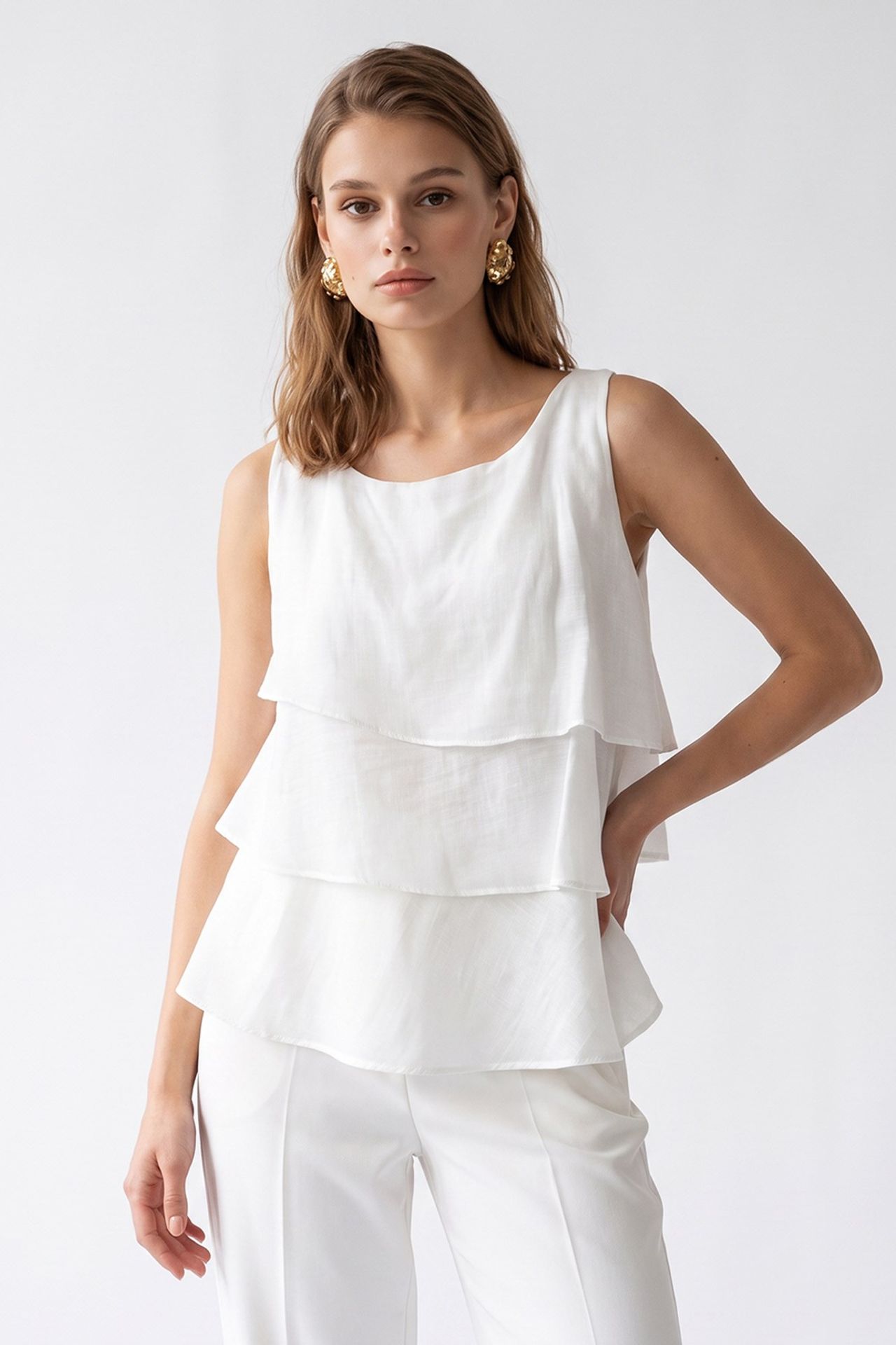 MIXRAY Women's Cotton Blouse 4