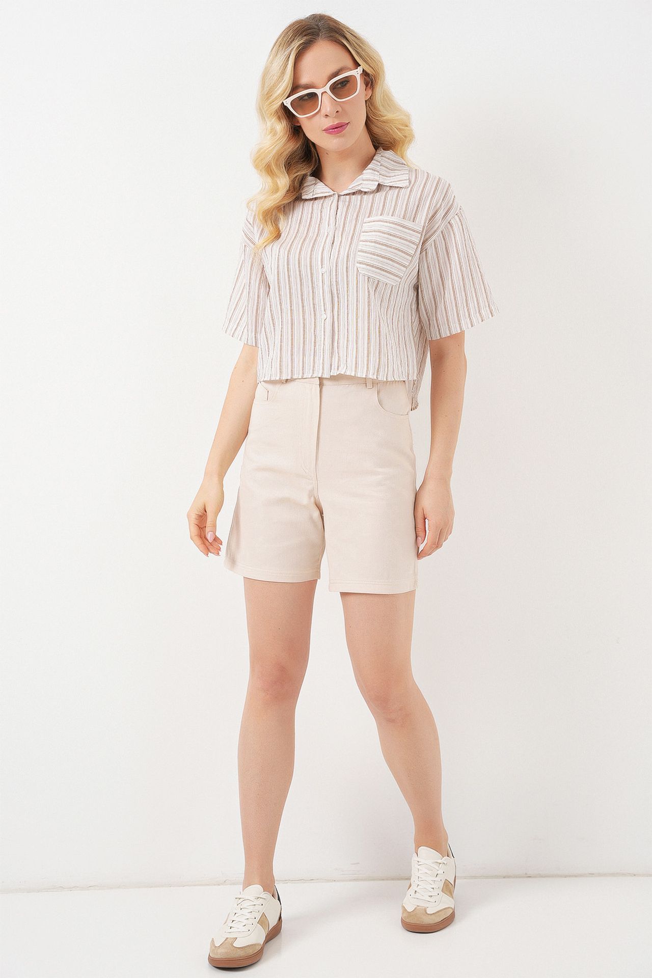 BDART Striped Crop Shirt with Pocket 3