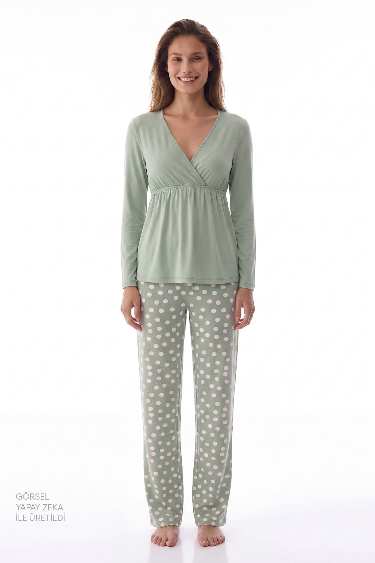PENTI Mama Polka Dot Long Sleeve Pajama Set 1