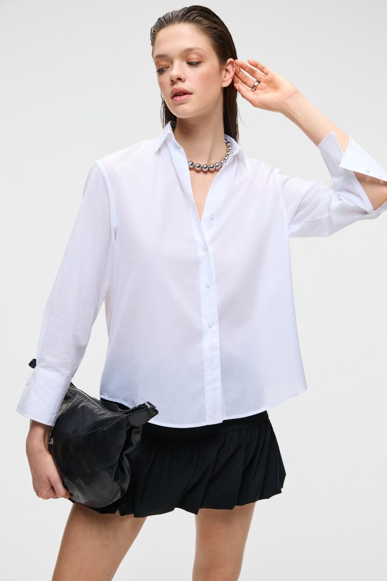 GRIMELANGE Oversized Poplin Button Shirt 3